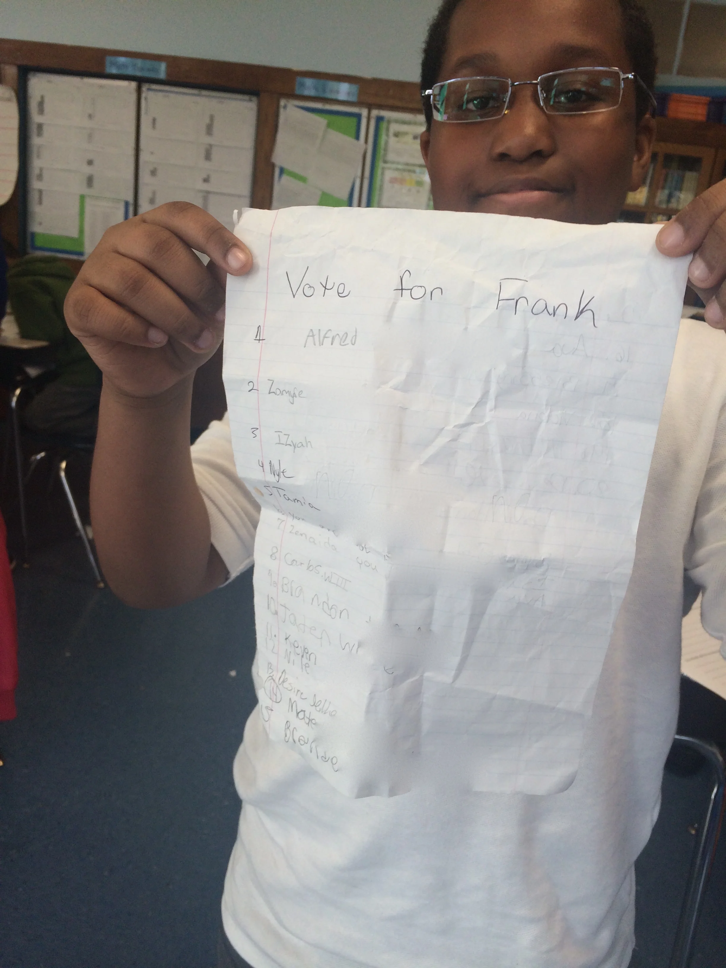 Frankj got it in writing. His cohort expressed confidence in him. Even those running for the same office pledged to vote for him.