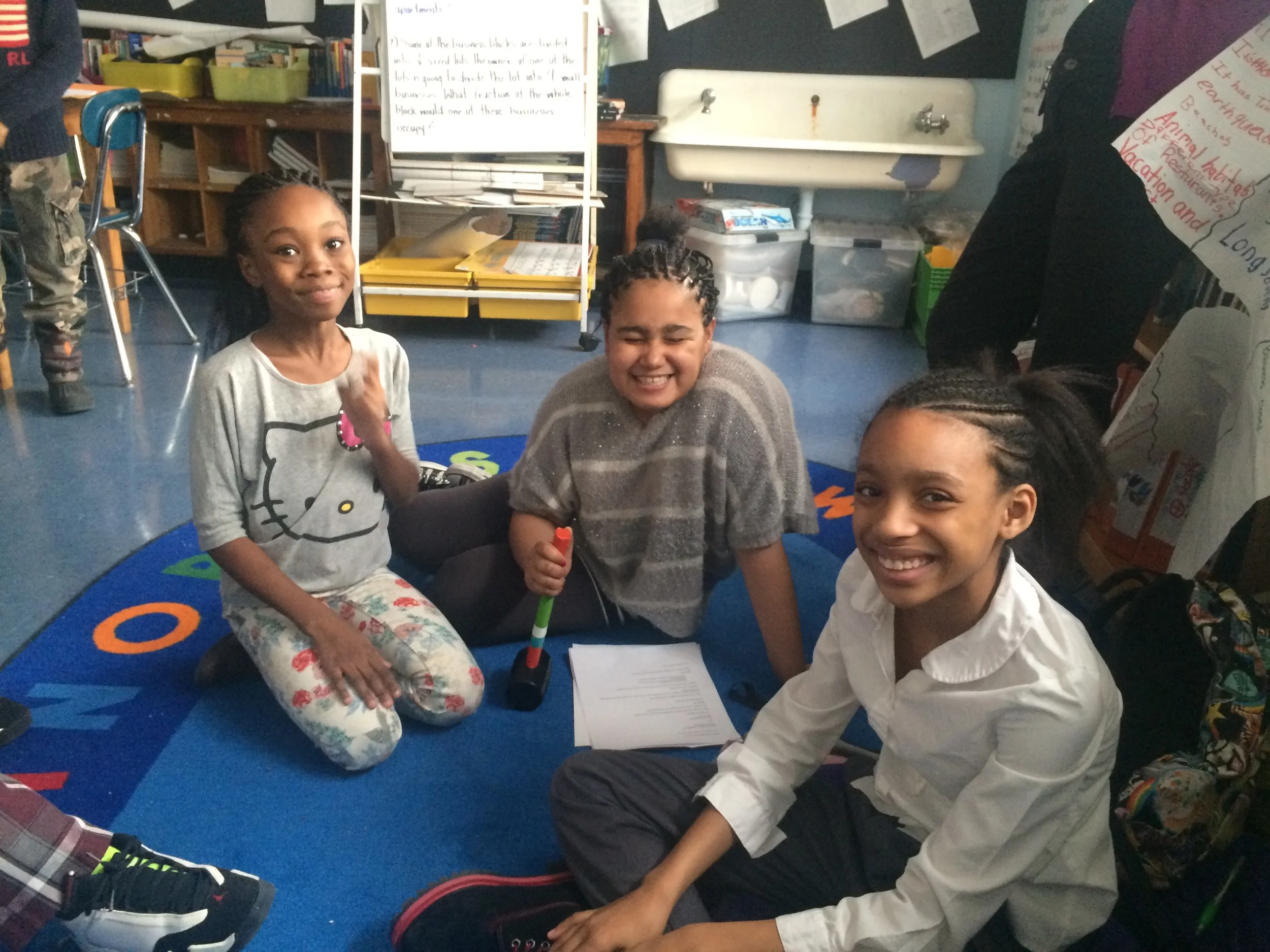 Nyle with her beloved mallet.