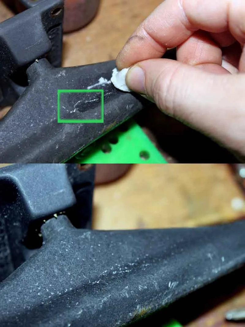 Removal of paint transfers using a mild abrasive