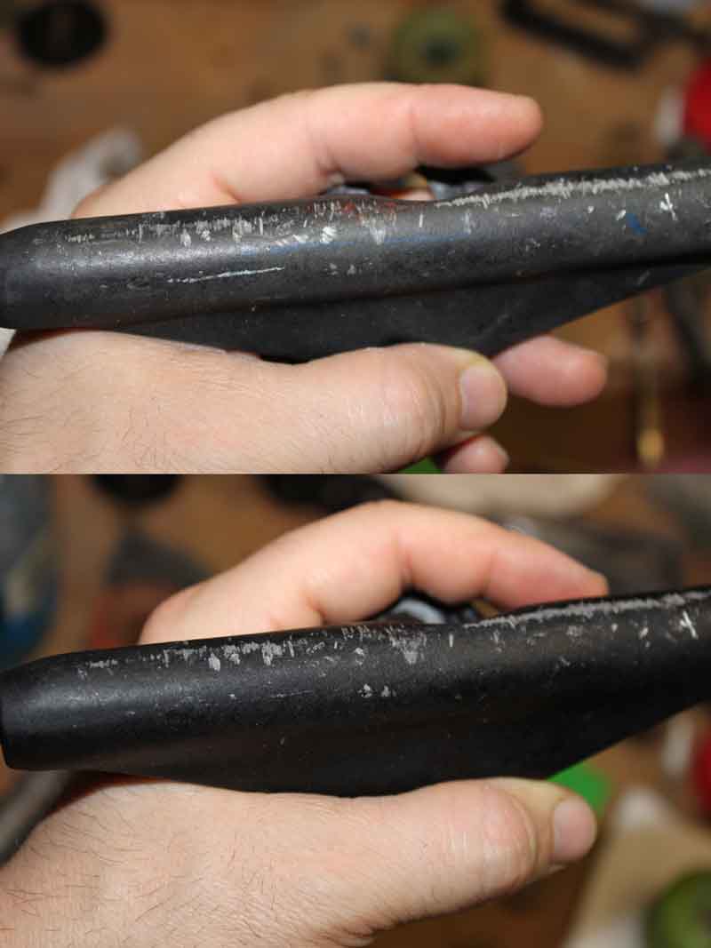 Before and after truck clean up.
