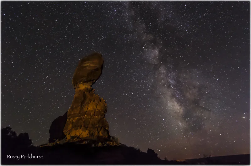 Milky Way Over Balanced Rock
