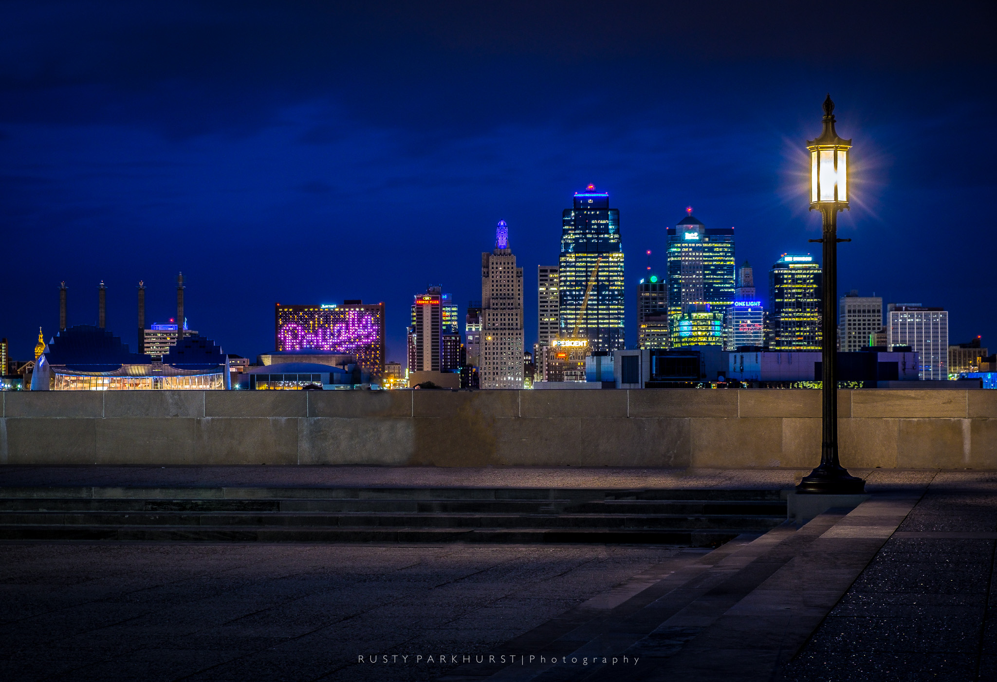 The Crown Is Ours! - taken October 28, 2015. The Kansas City Royals won the World Series in 2015, for the first time since 1985. The City was abuzz with the excitement and it showed. This is the downtown skyline, taken from the Liberty Memorial a fe…