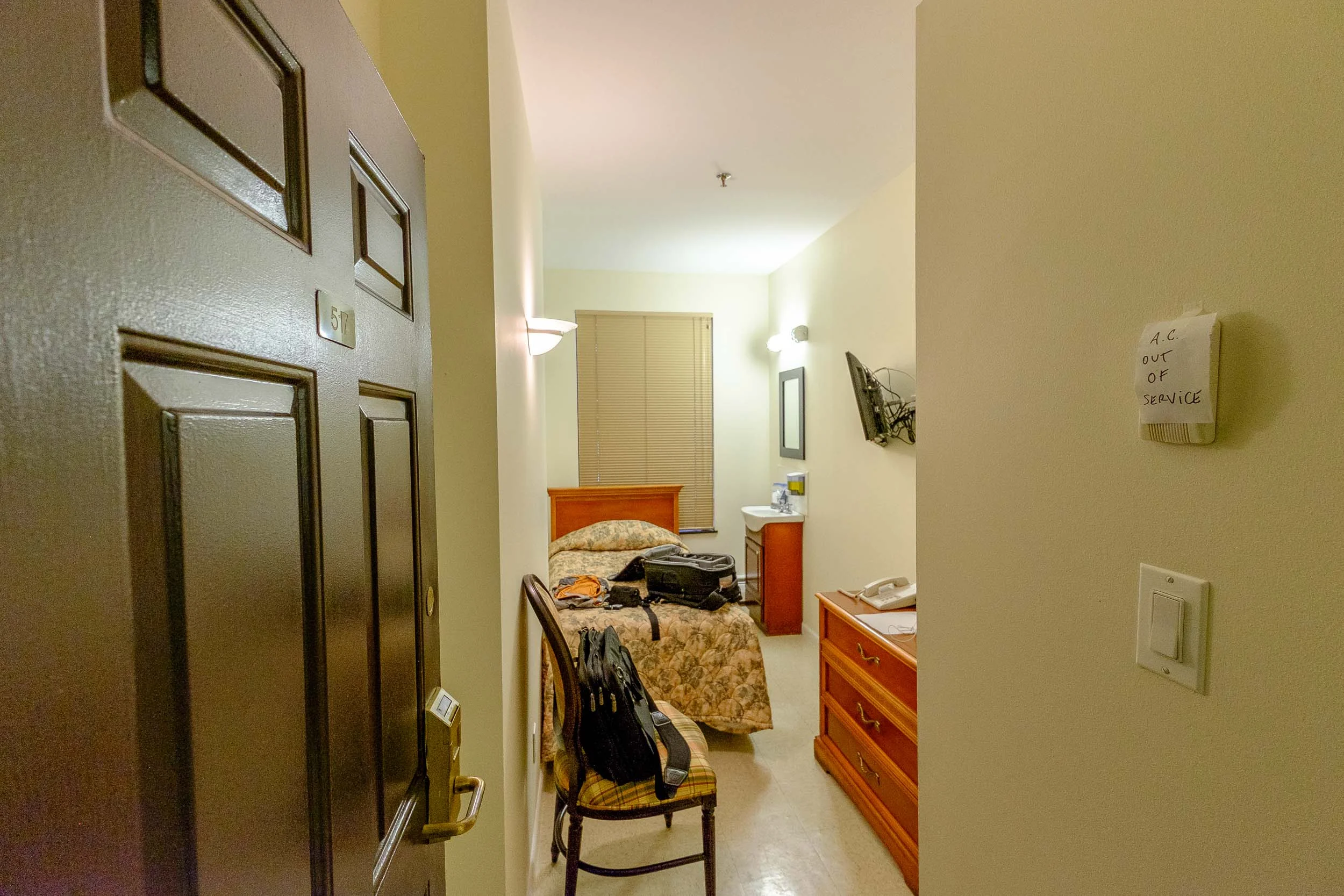 My tiny home away from home for a few days in NYC. It's even smaller than it looks in this picture.