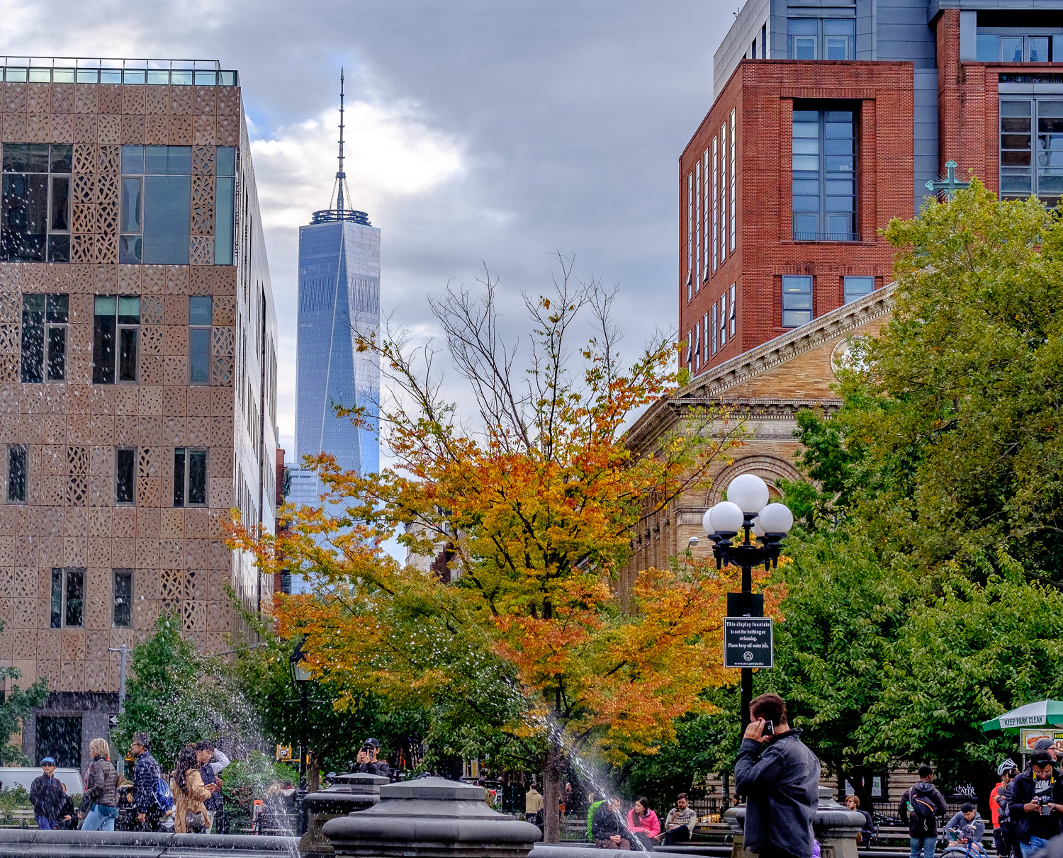 The view from Washington Square Park