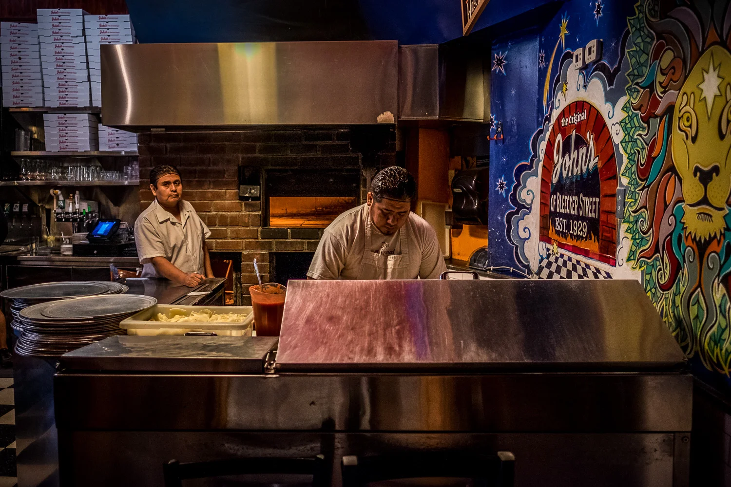 Lunch at John's on Bleecker Street