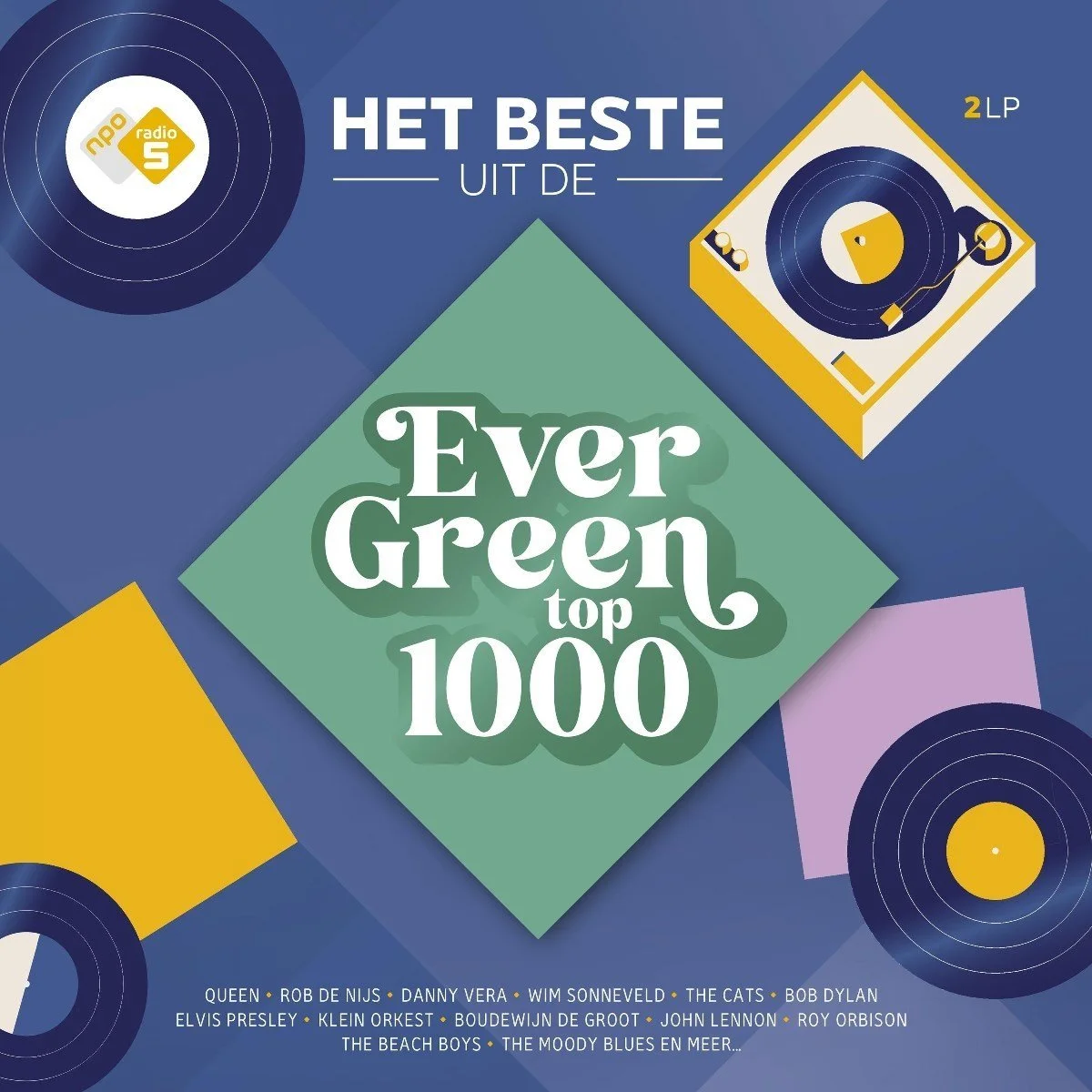 Various Artists - Het Beste Uit De Evergreen Top 1000 (2 LP) (Coloured Vinyl) Levellen 1200x1200.jpg