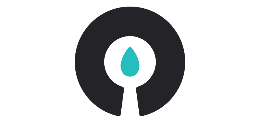 The Candela Strategy Group icon is a candle glowing in the dark. The negative space forms the stick of a candle and its glowing light.