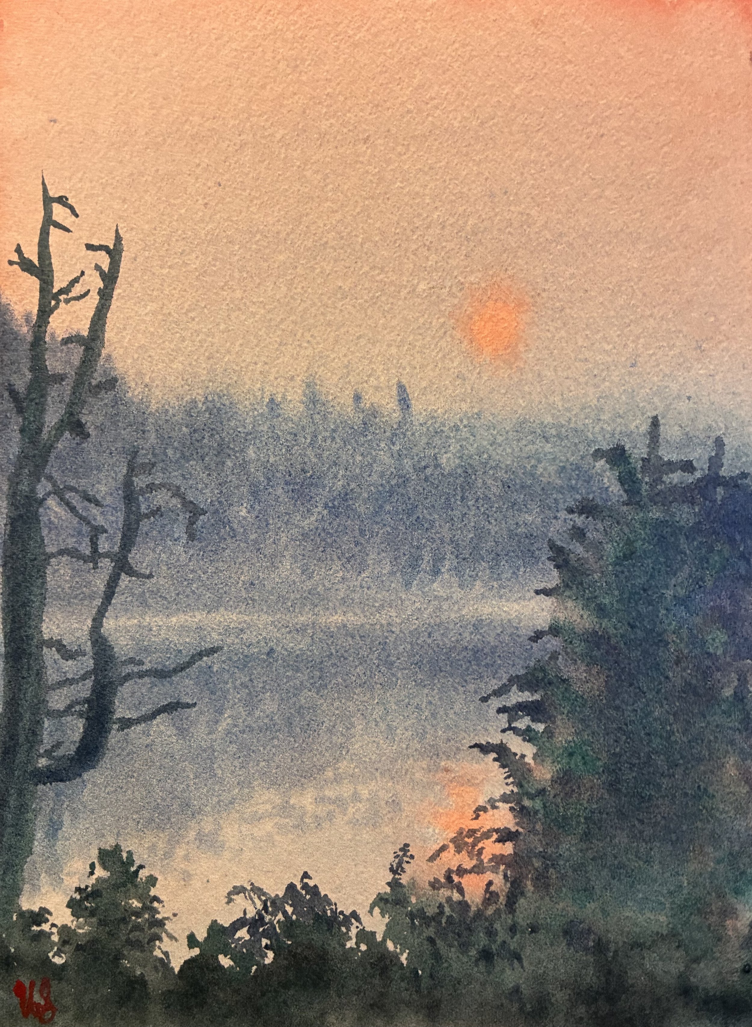 Olympic Sunset in Wildfire Smoke