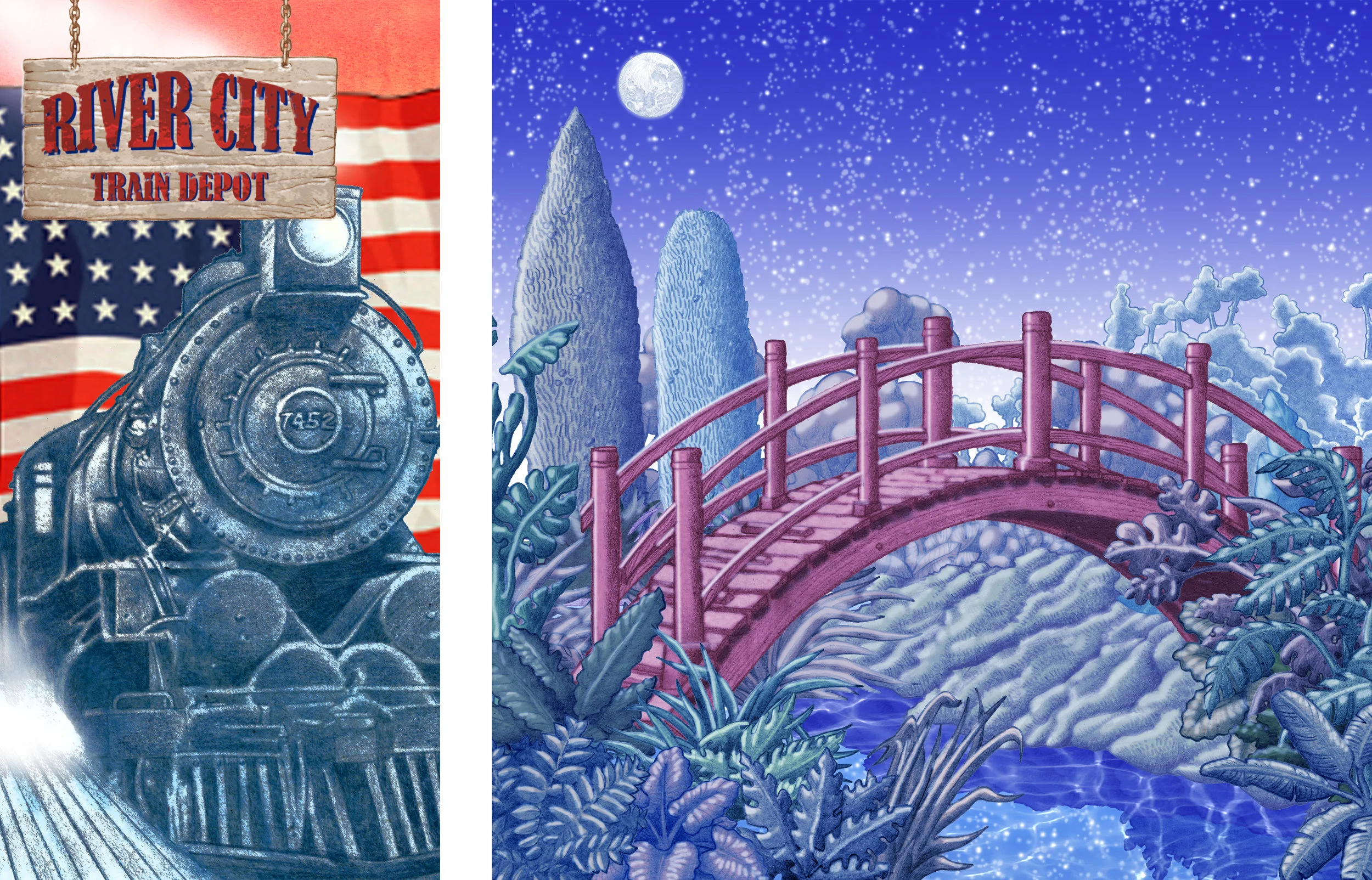 Music Man - Train Depot and the Foot Bridge