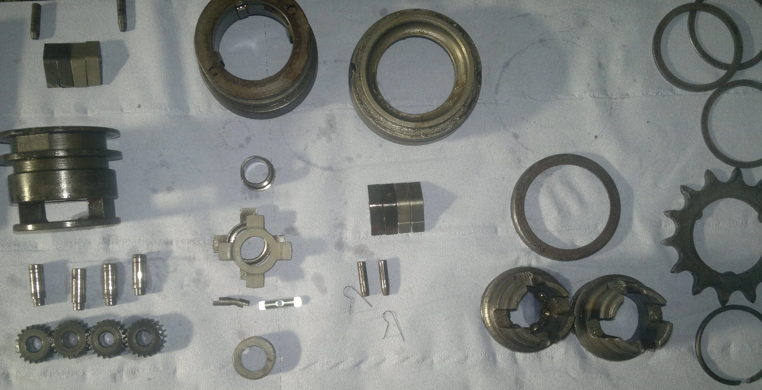 The new parts fitted to the Puch