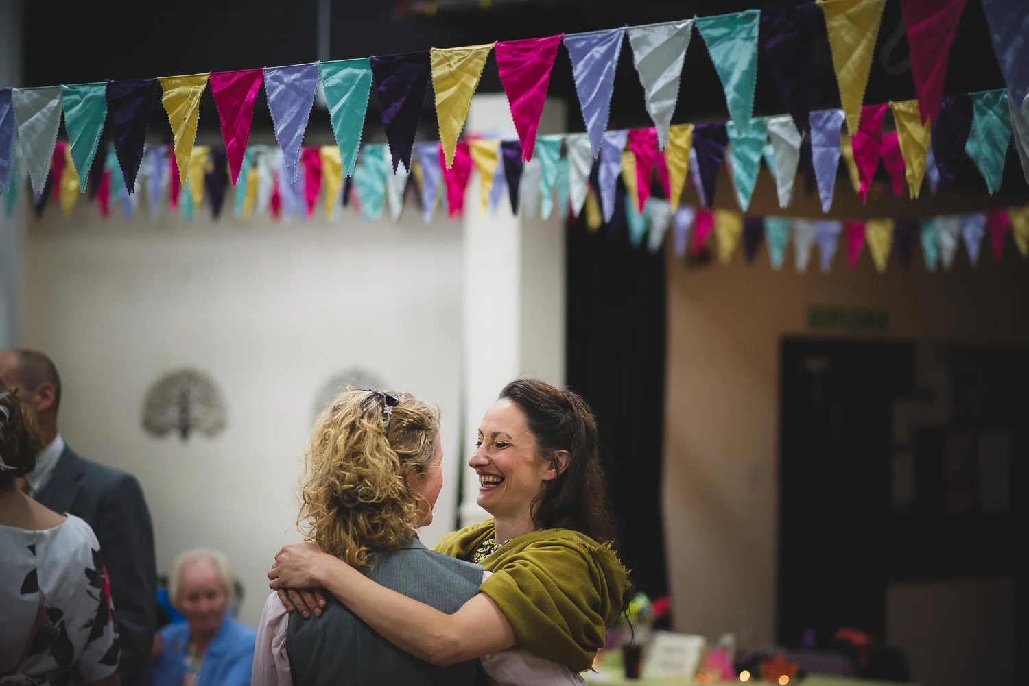 wedding guests celebrating at trinity centre in bristol