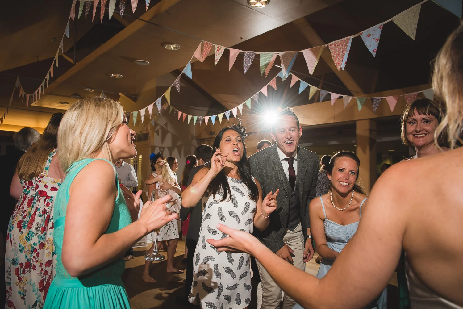 great wedding photo of guests dancing at princess pavillion