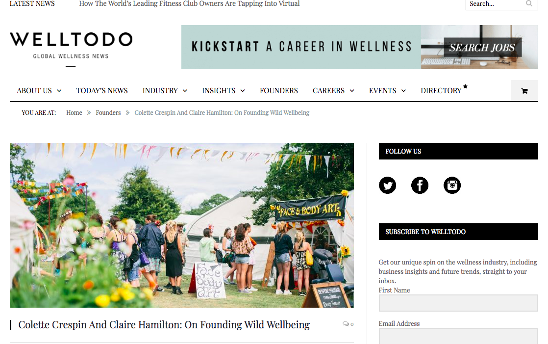 On Founding Wild Wellbeing