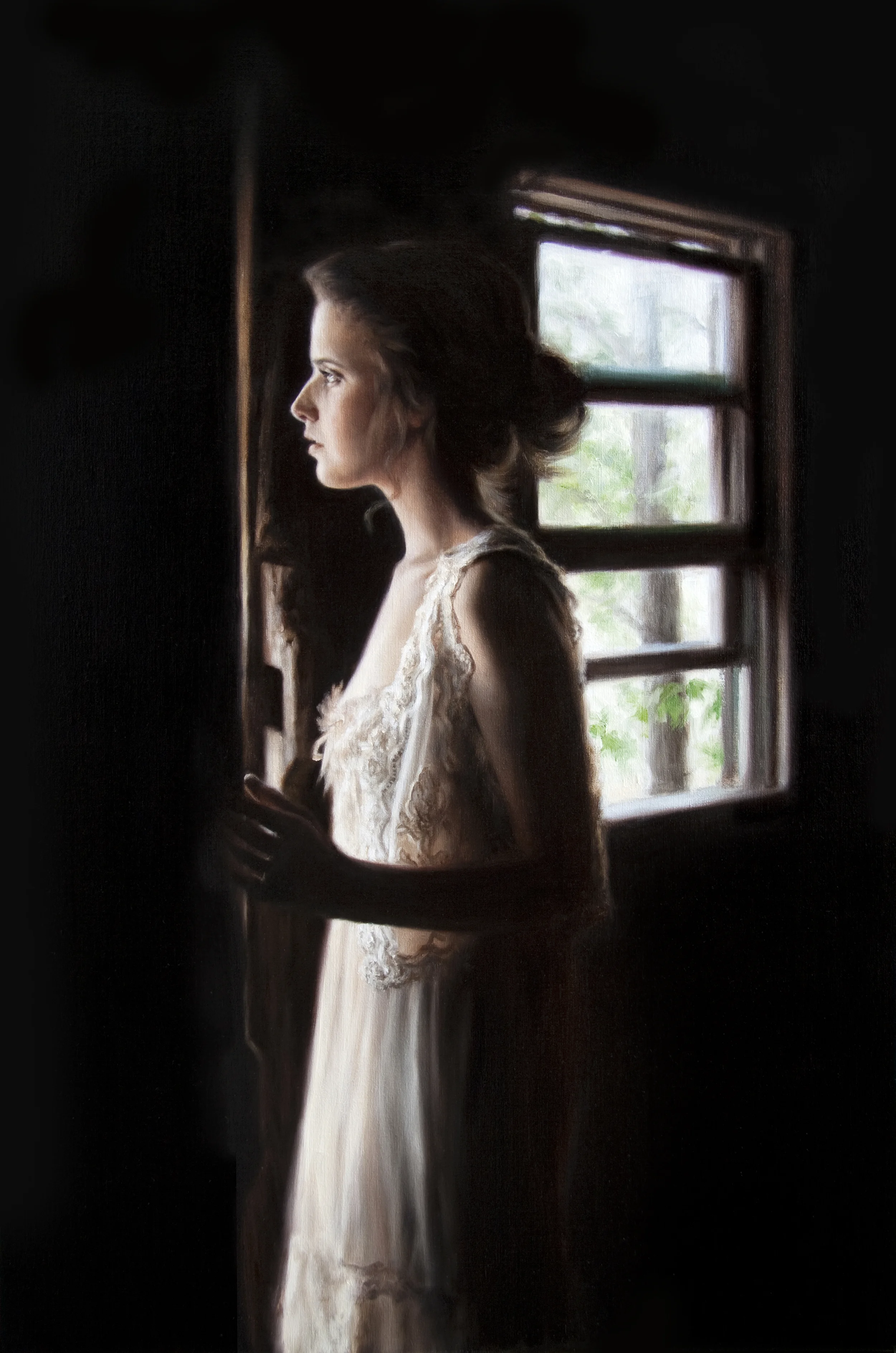 Out of the Darkness, Into the Light 30" x 20" Oil on Linen SOLD