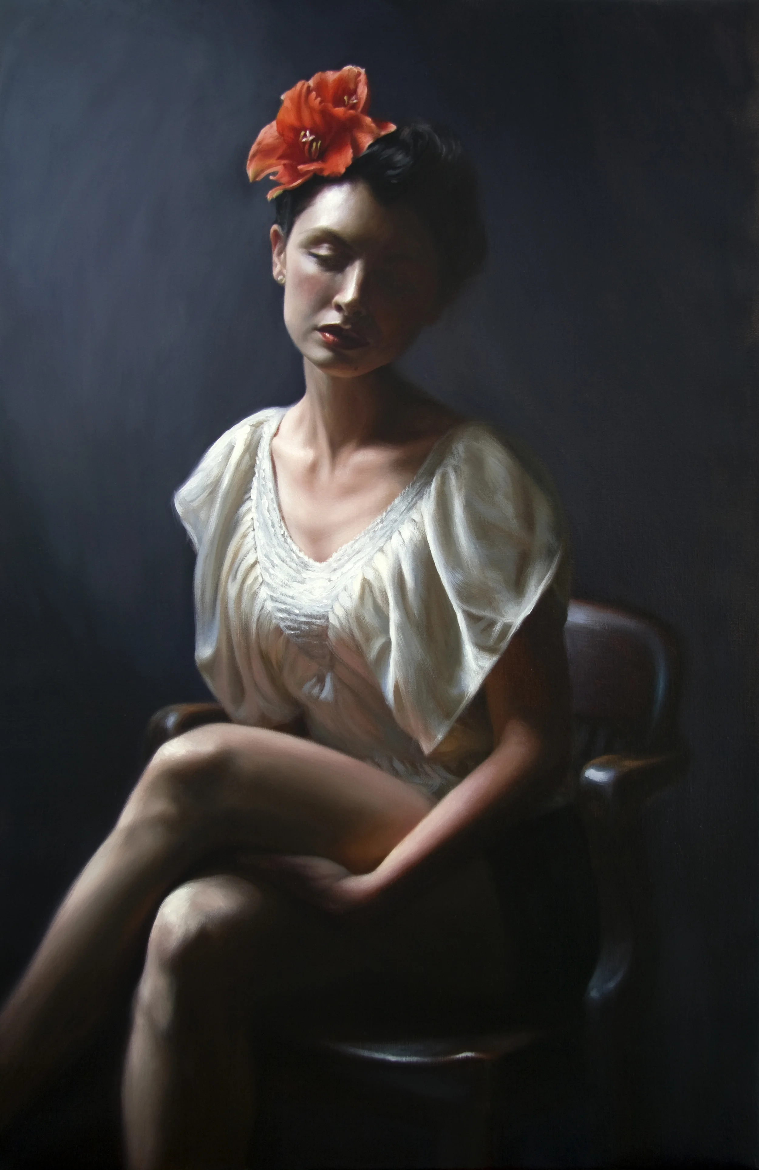 Amaryllis 32" x 21" Oil on Linen SOLD