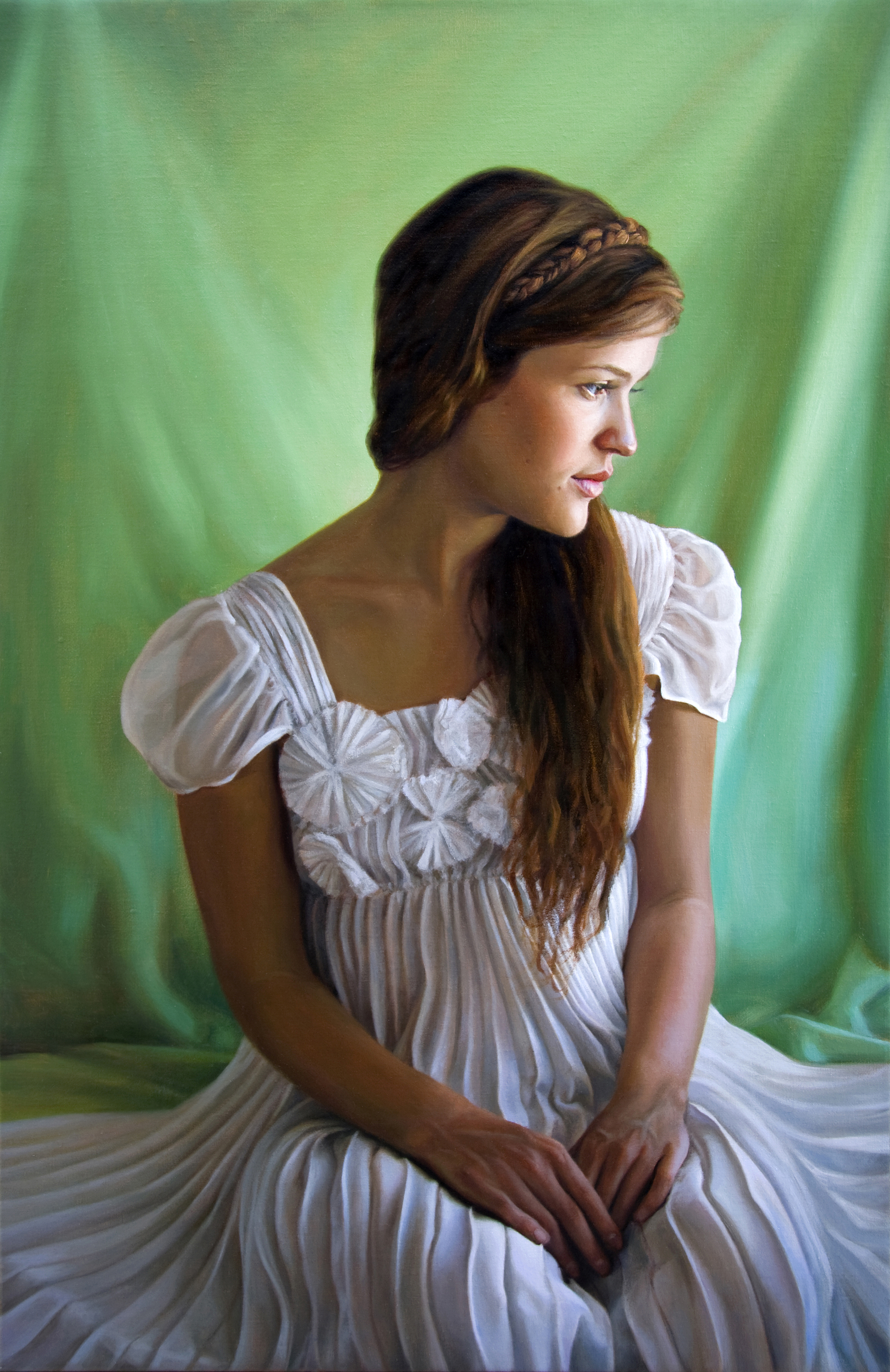   The Pleated Dress   36" x 24"&nbsp;&nbsp;&nbsp; Oil on Linen   SOLD    