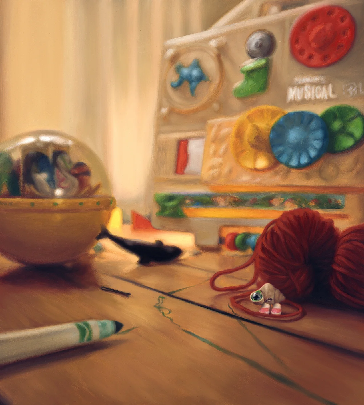 All images from the children's picture book Marcel the Shell With Shoes On: Things About Me © Jenny Slate and Dean Fleischer-Camp Published by Penguin Books Paintings by Amy Lind