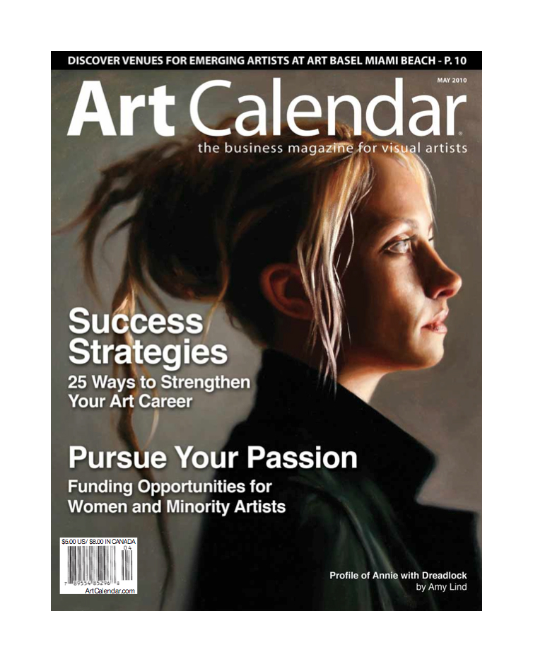  PAINTING ON COVER OF   Art Calendar   (now called&nbsp;  Professional Artist  )   May 2010 