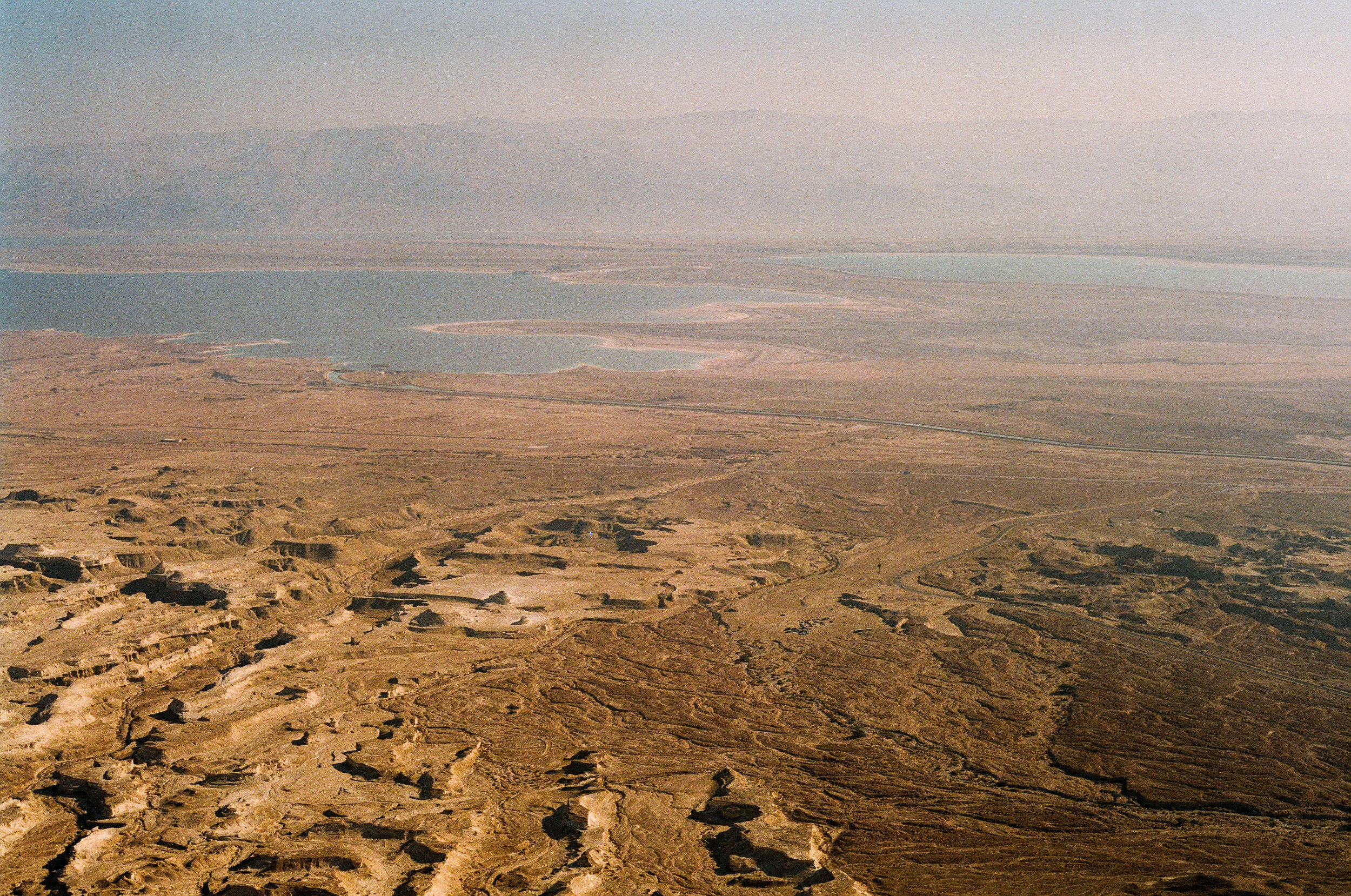 Vast expanse beneath the mountain.