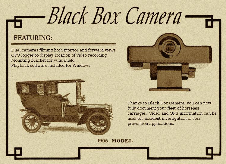 Spytech's first dashcam, the "Black Box Camera"