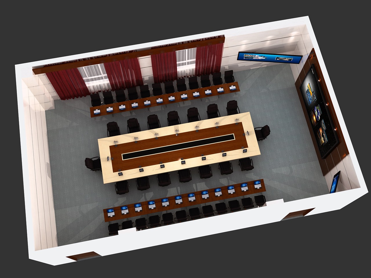 The Canadian Government study simulated the RF conditions of a typical boardroom like this one.