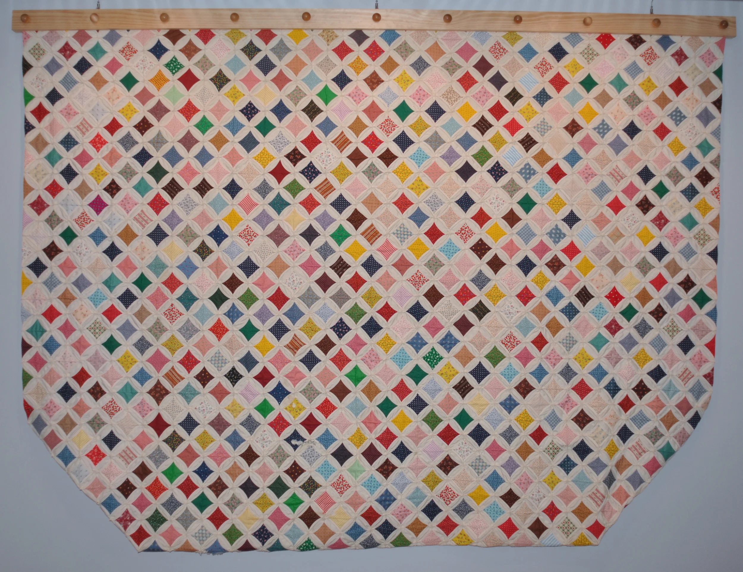    Cathedral Window Quilt   (California King size)    Frances Bentley  