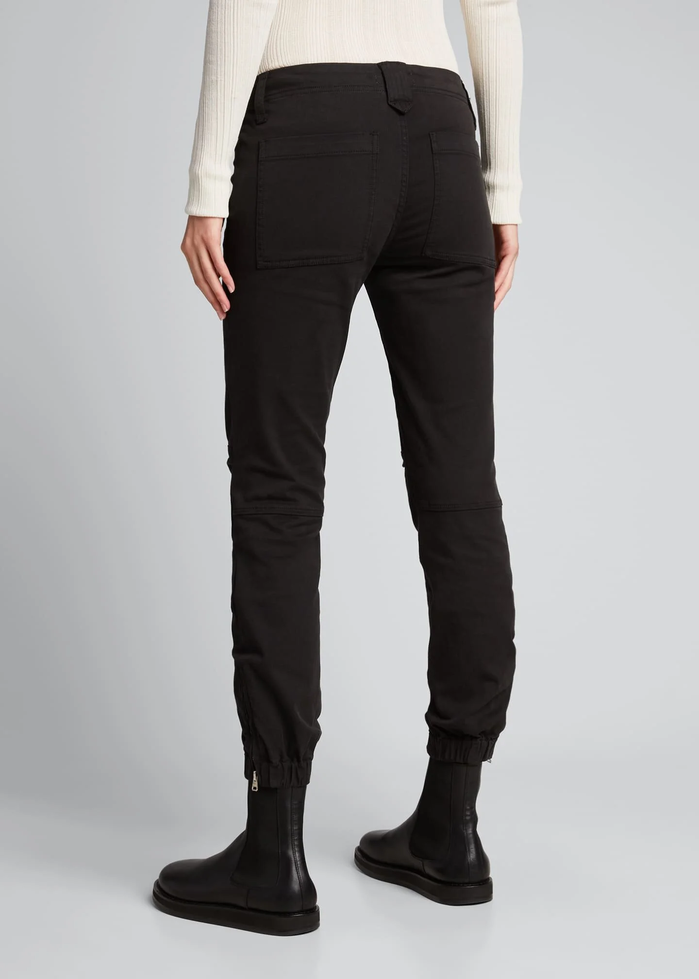 Frame Denim Black Trapunto Moto Pant 