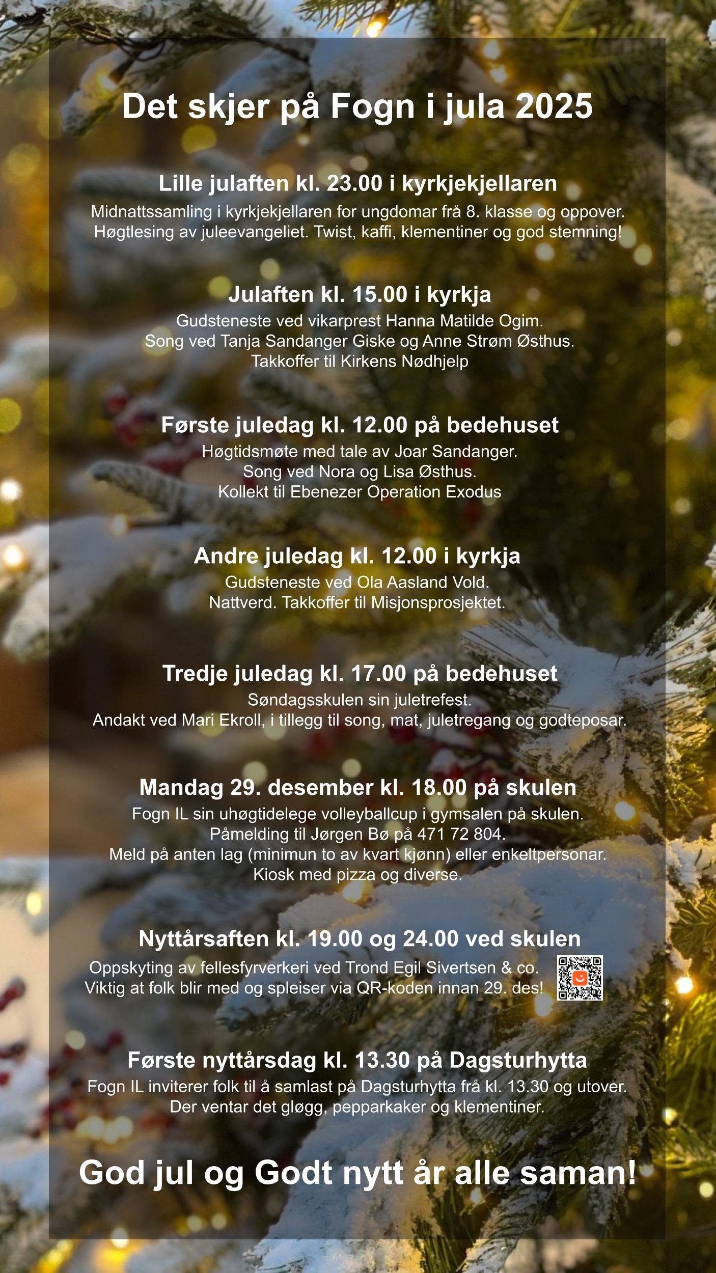 Det skjer på Fogn i jula!