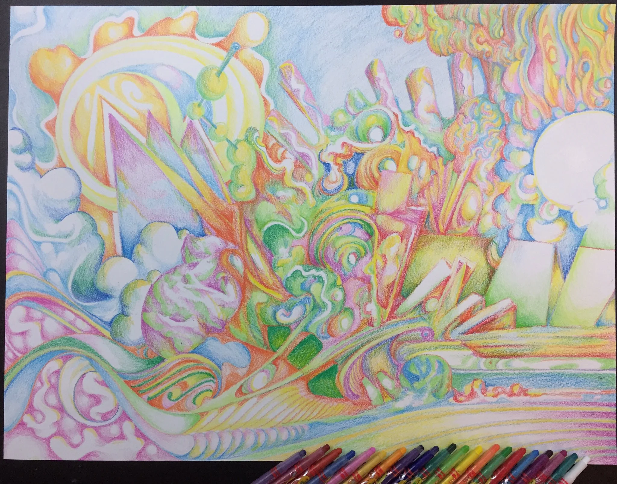 Original Drawing in Crayon