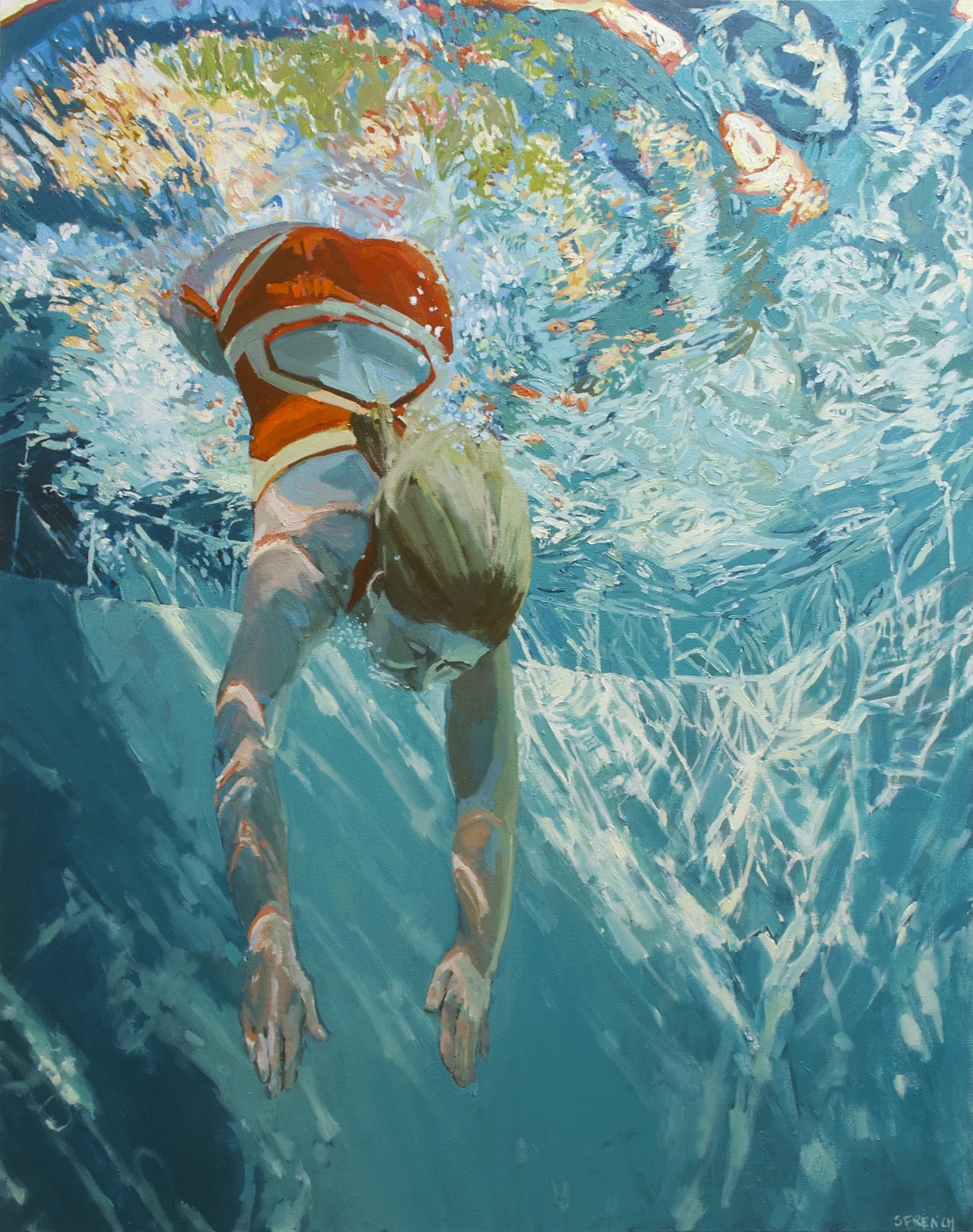  Dive; immerse, 60x48", OIl on canvas  Sold    