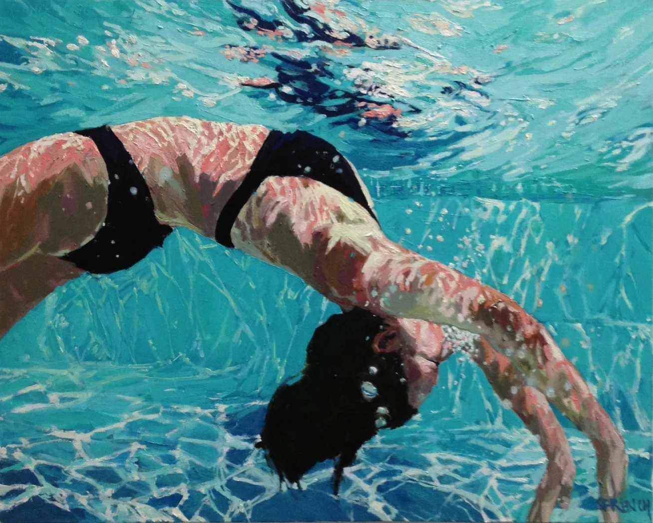  Backflip, 30x40", Oil on canvas  Sold    