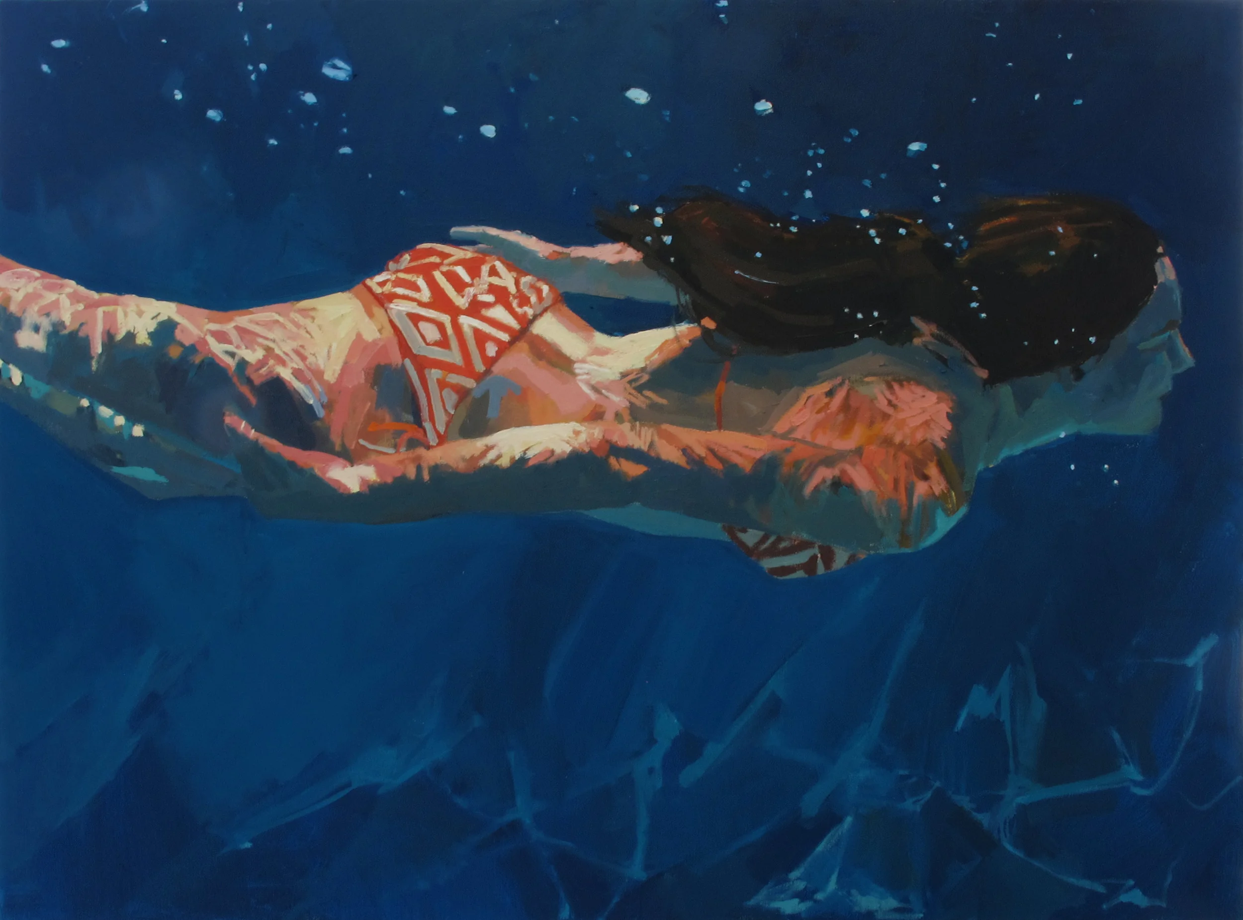 Somewhere near the bottom, 30x40", Oil on canvas  Sold    