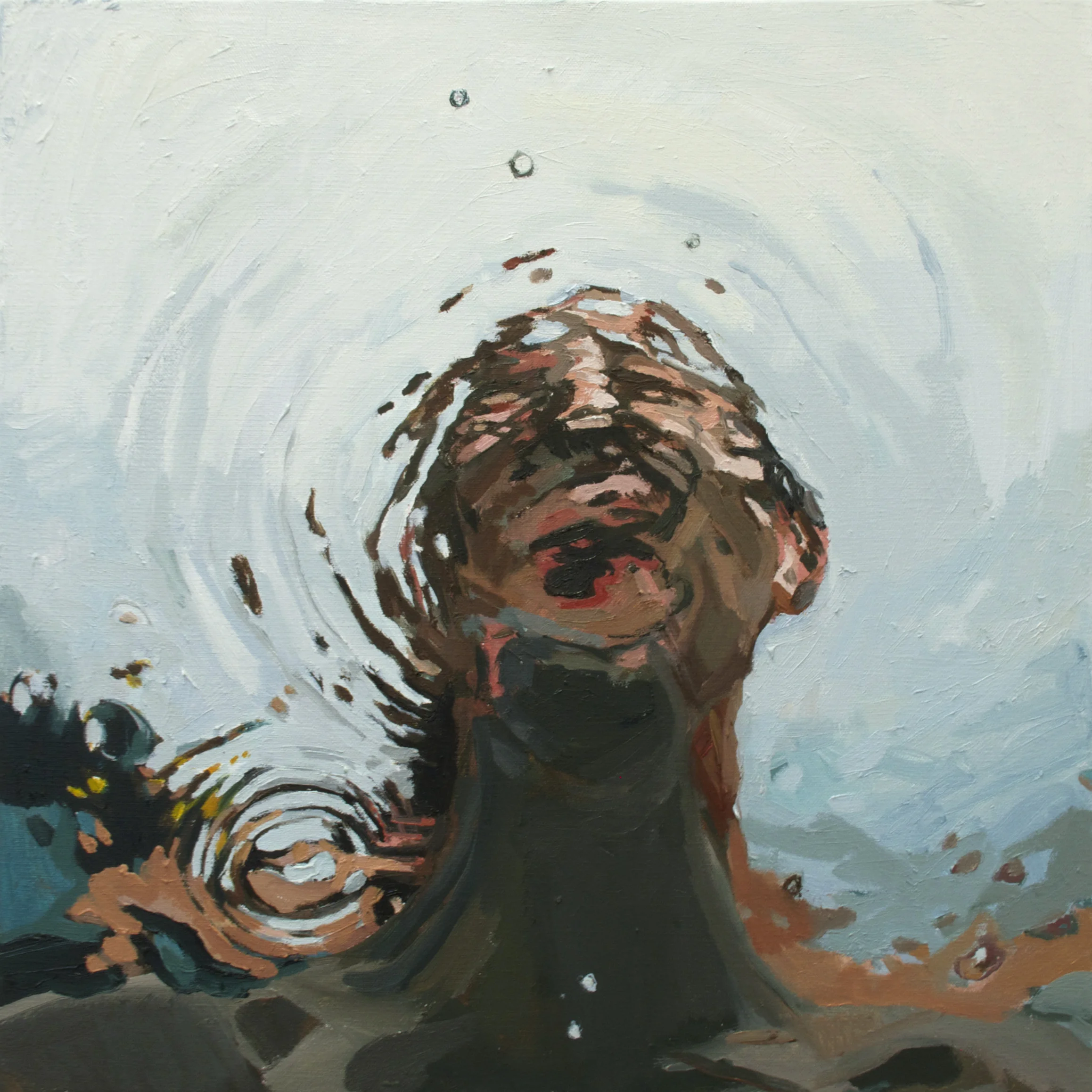  Through the water, 20x20", Oil on canvas  Sold    