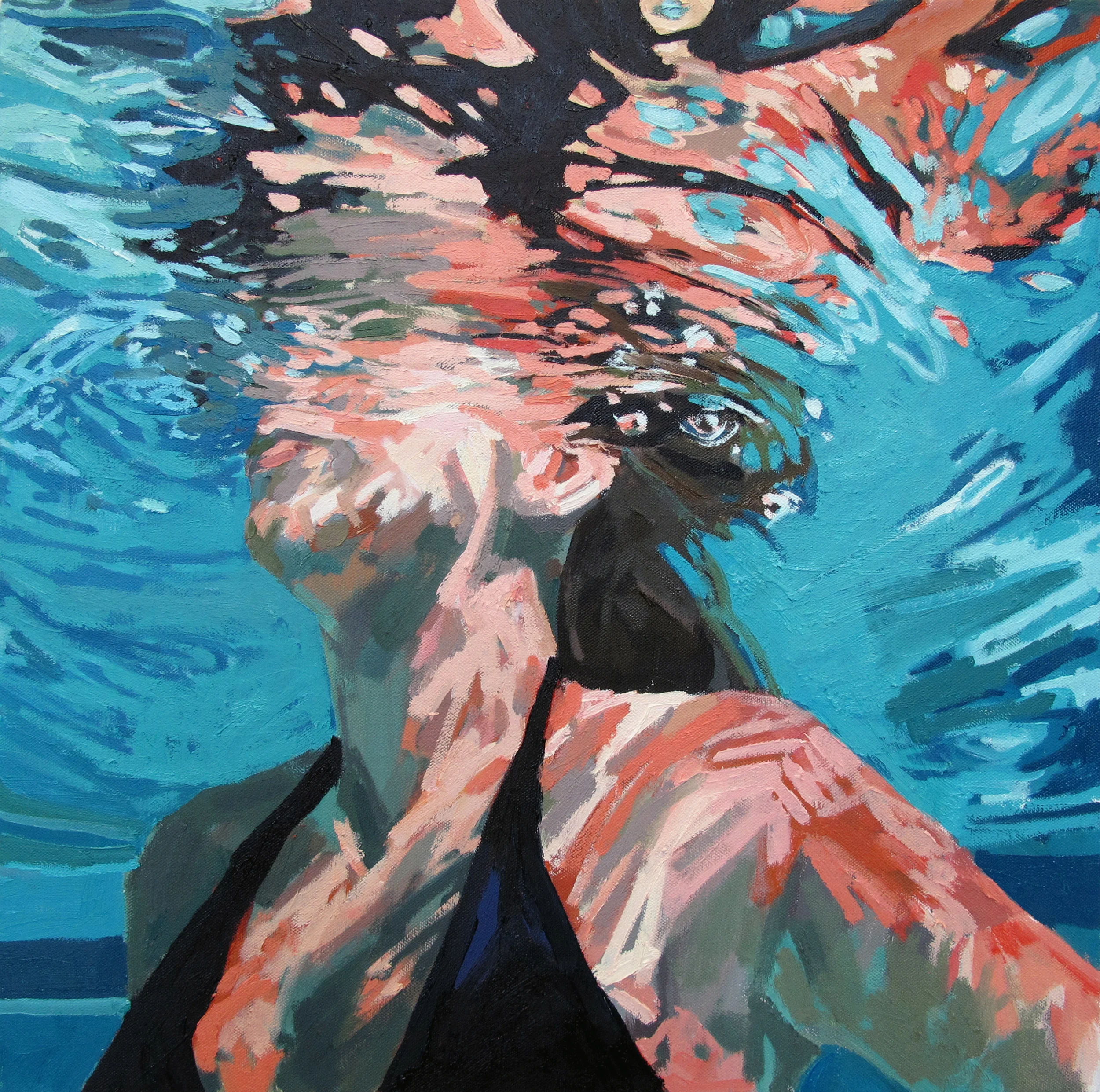  Breathing at the surface II, 20x20", Oil on canvas  Sold  