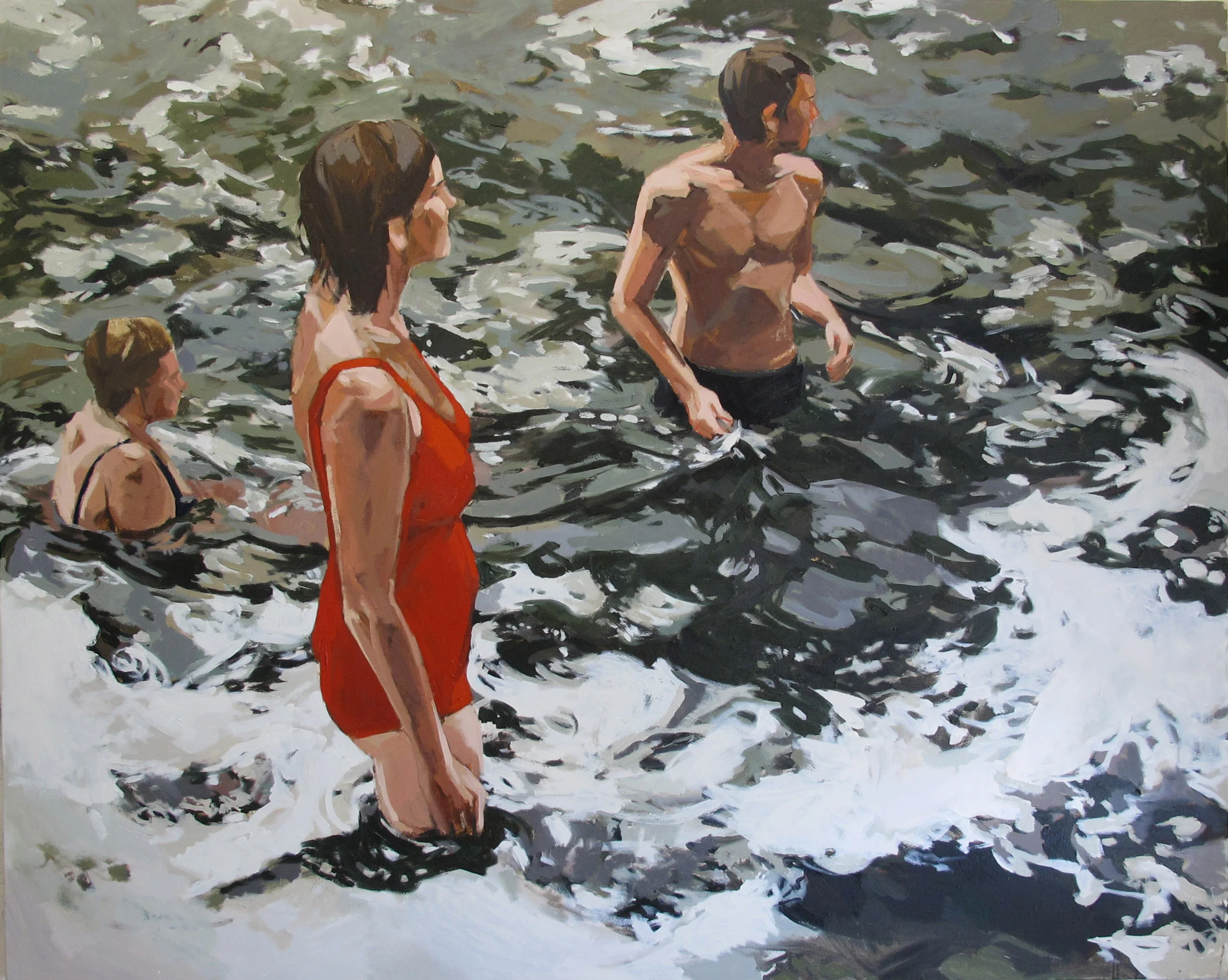 River bathers, 48x60", Oil on canvas Sold