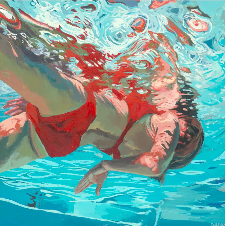  Sink in; float, 36x36", Oil on canvas  Sold  