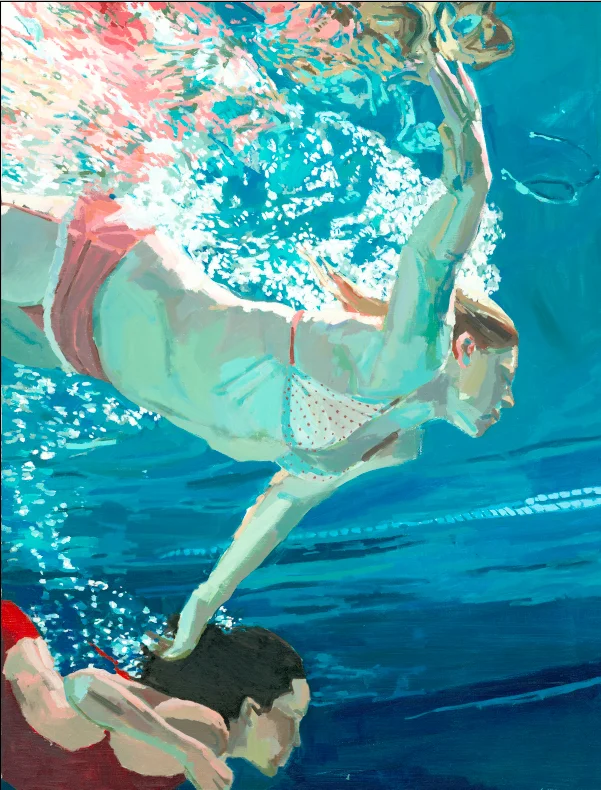 Deep end; two below, 48x36", Oil on canvas Sold