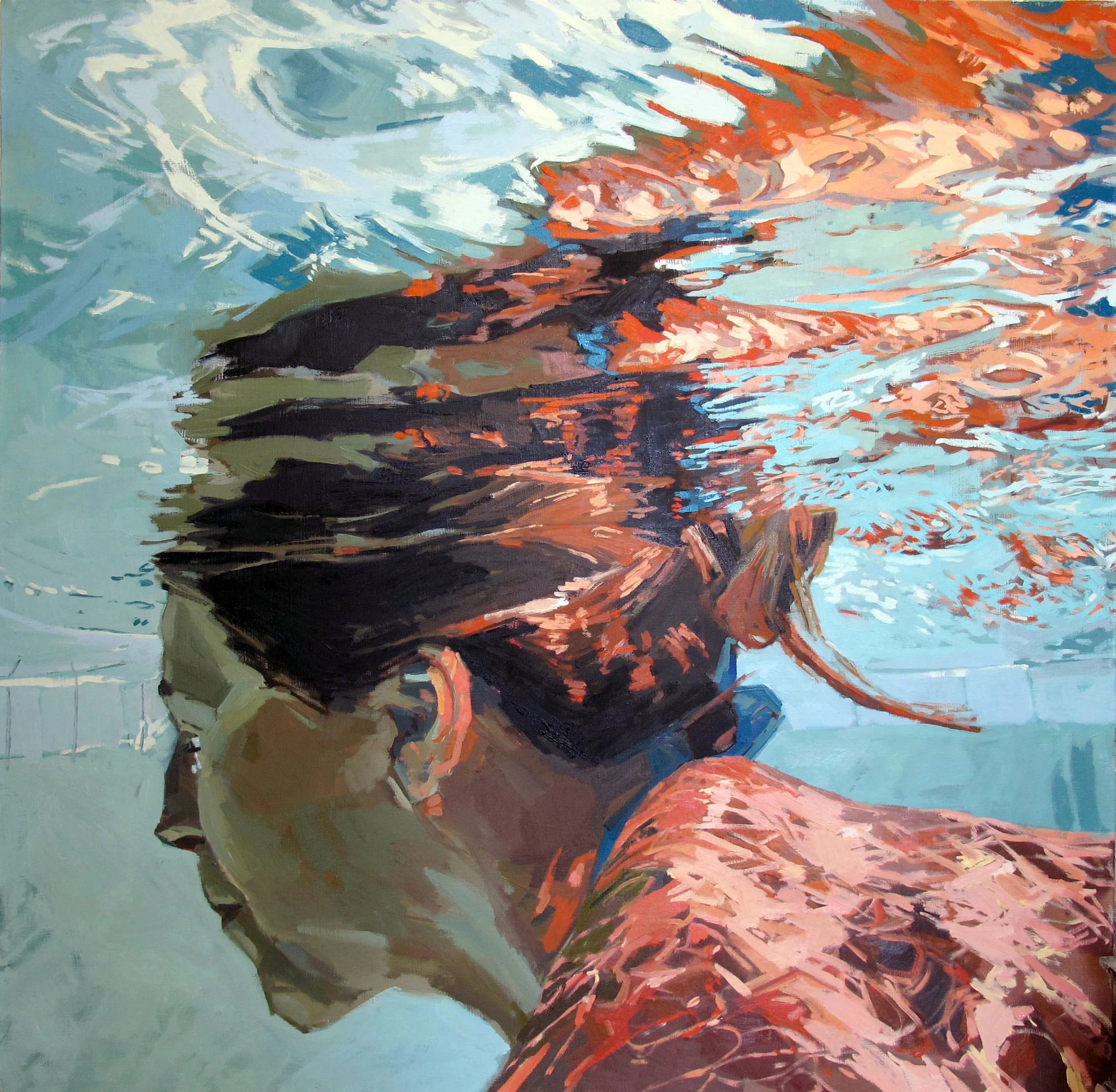  First Breath, 48x48", Oil on canvas  Sold  