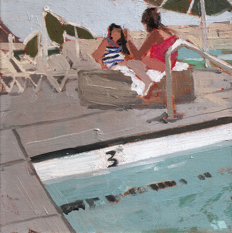  PS Bathers, 8x8", Oil on linen  Sold  