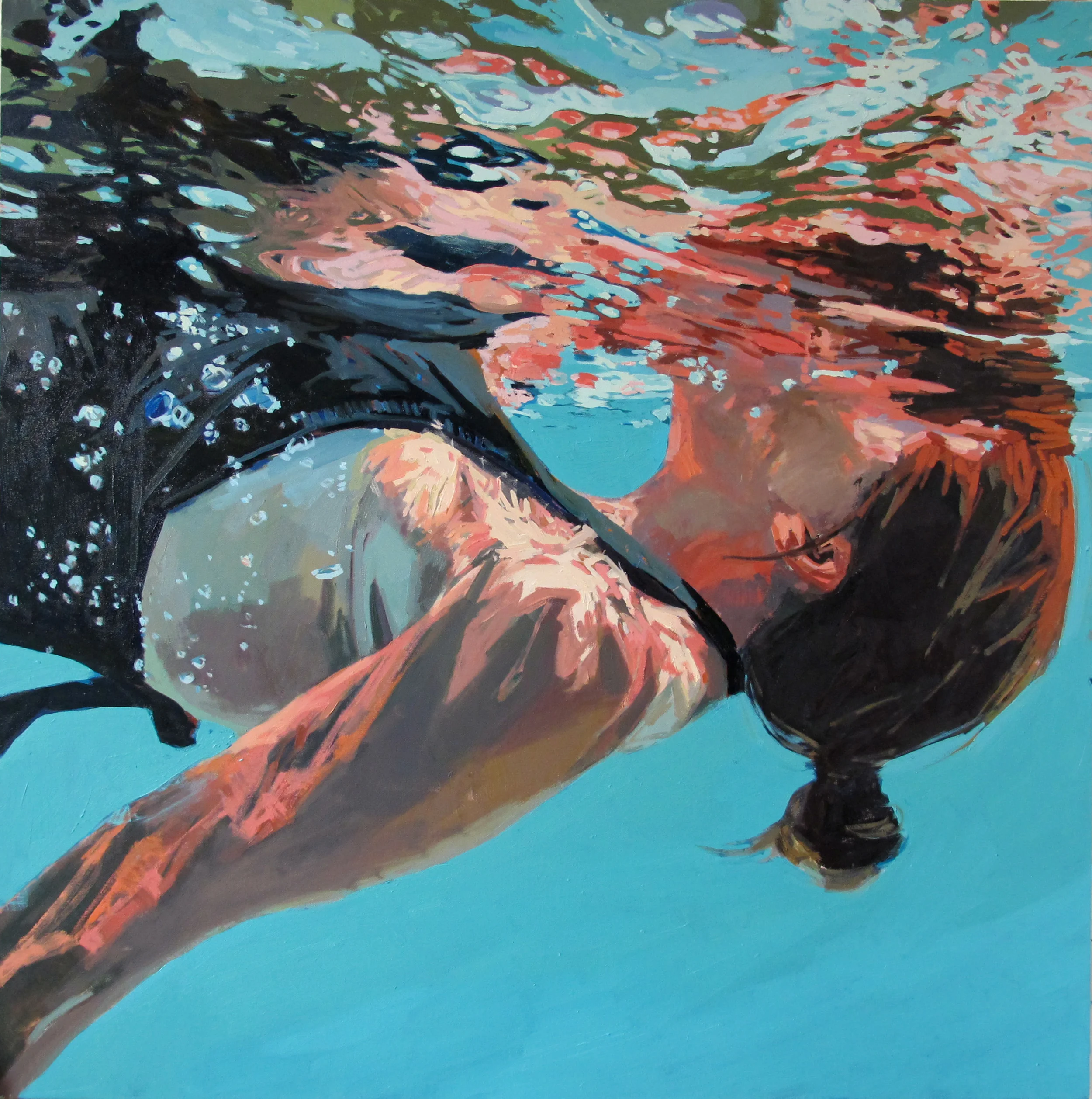  Slowly; let go, 48x48", Oil on canvas  Sold  