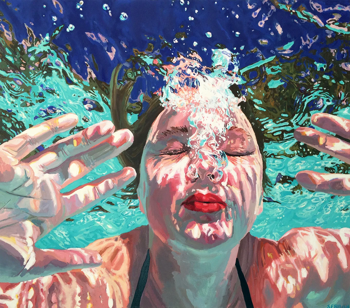 Surfacing, 44x50", Oil on canvas, 2014- Sold