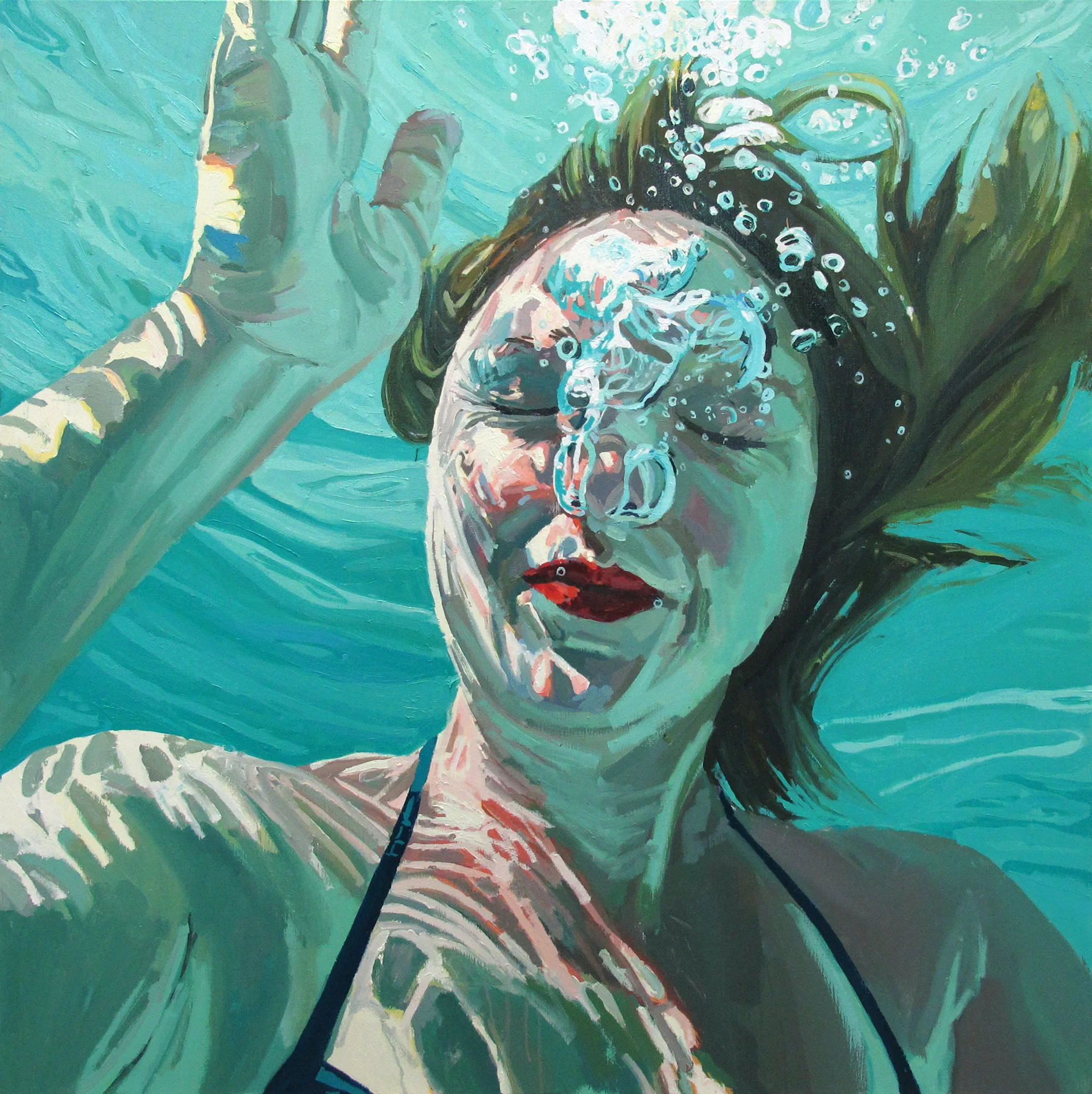 Release, 40x40", Oil on canvas, 2014 Contact for pricing/availability.