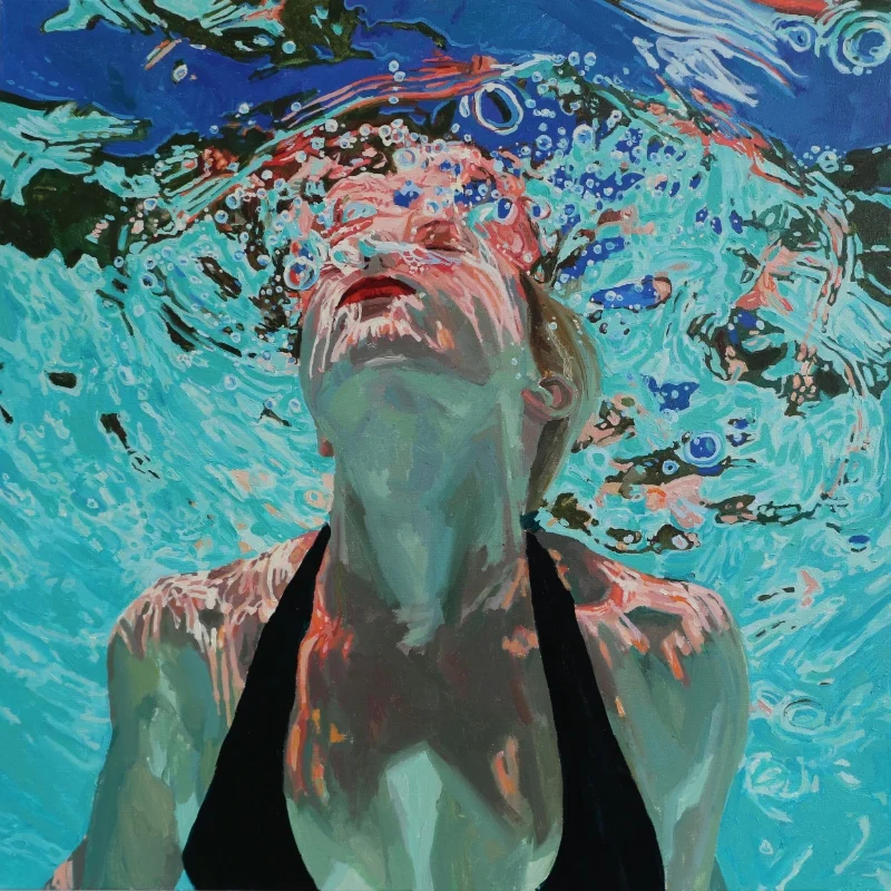 Reflection, 34x34", Oil on canvas, 2015 - Sold