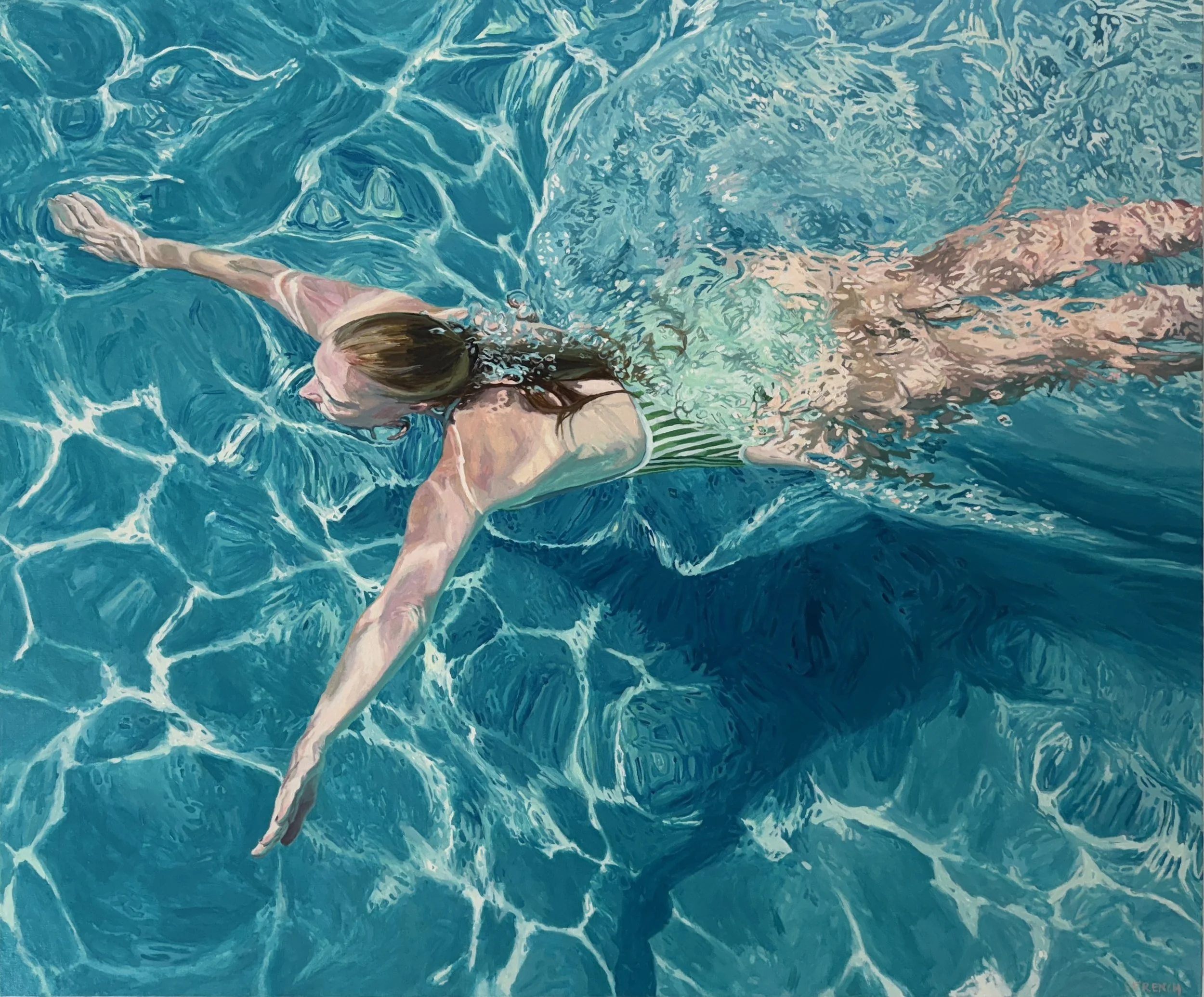 Open blue, 40x48", oil on canvas, 2025