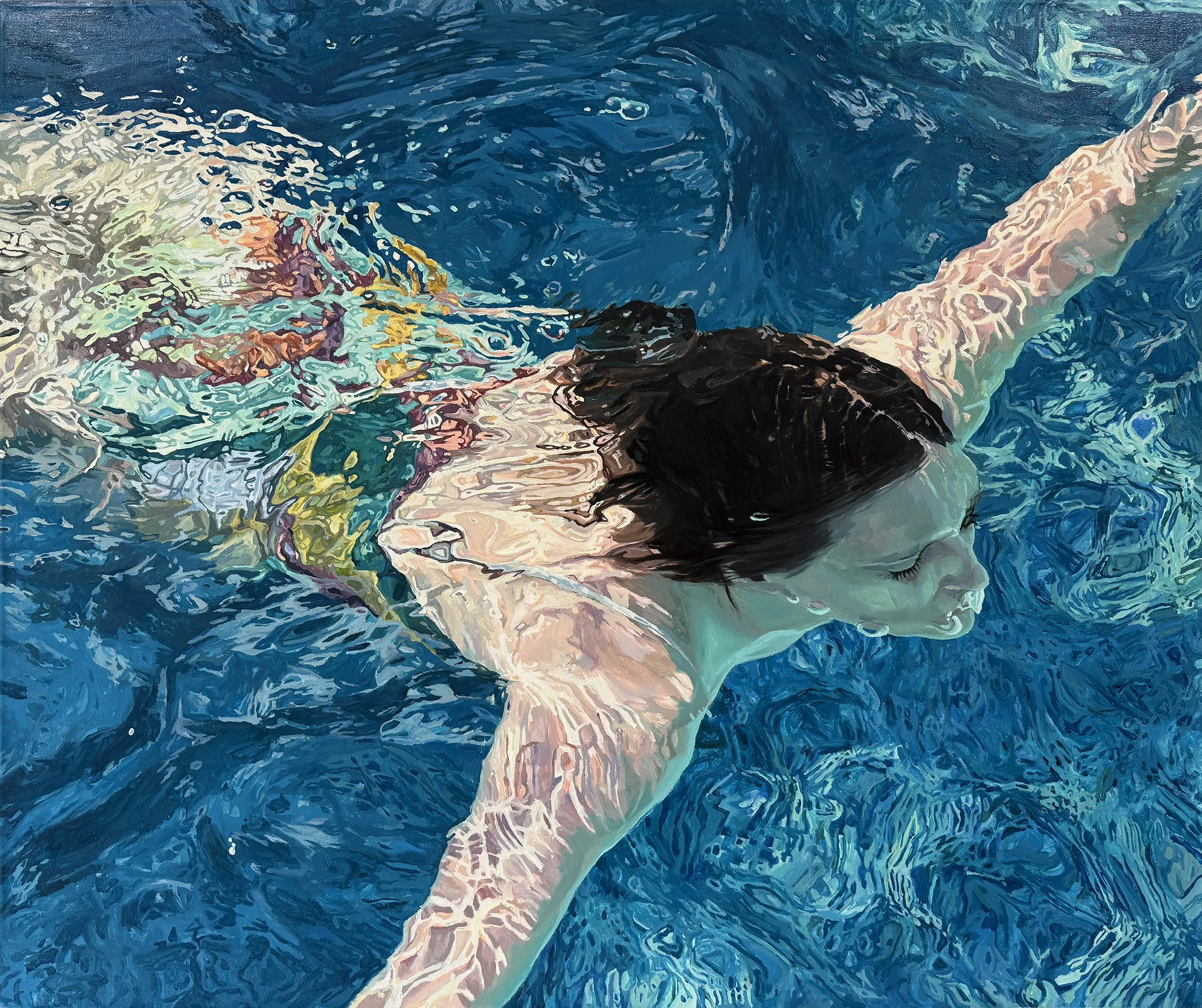  Between water and air, 40x48" (102 × 122 cm), oil on canvas, 2026  