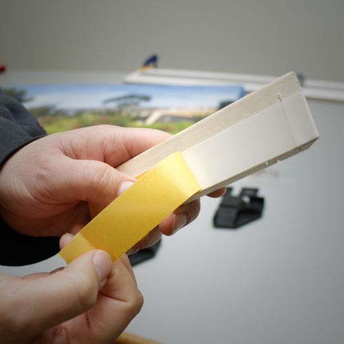 High quality adhesive tape eliminates the need for stretching pliers making stretching a gallery wrapped canvas a snap.