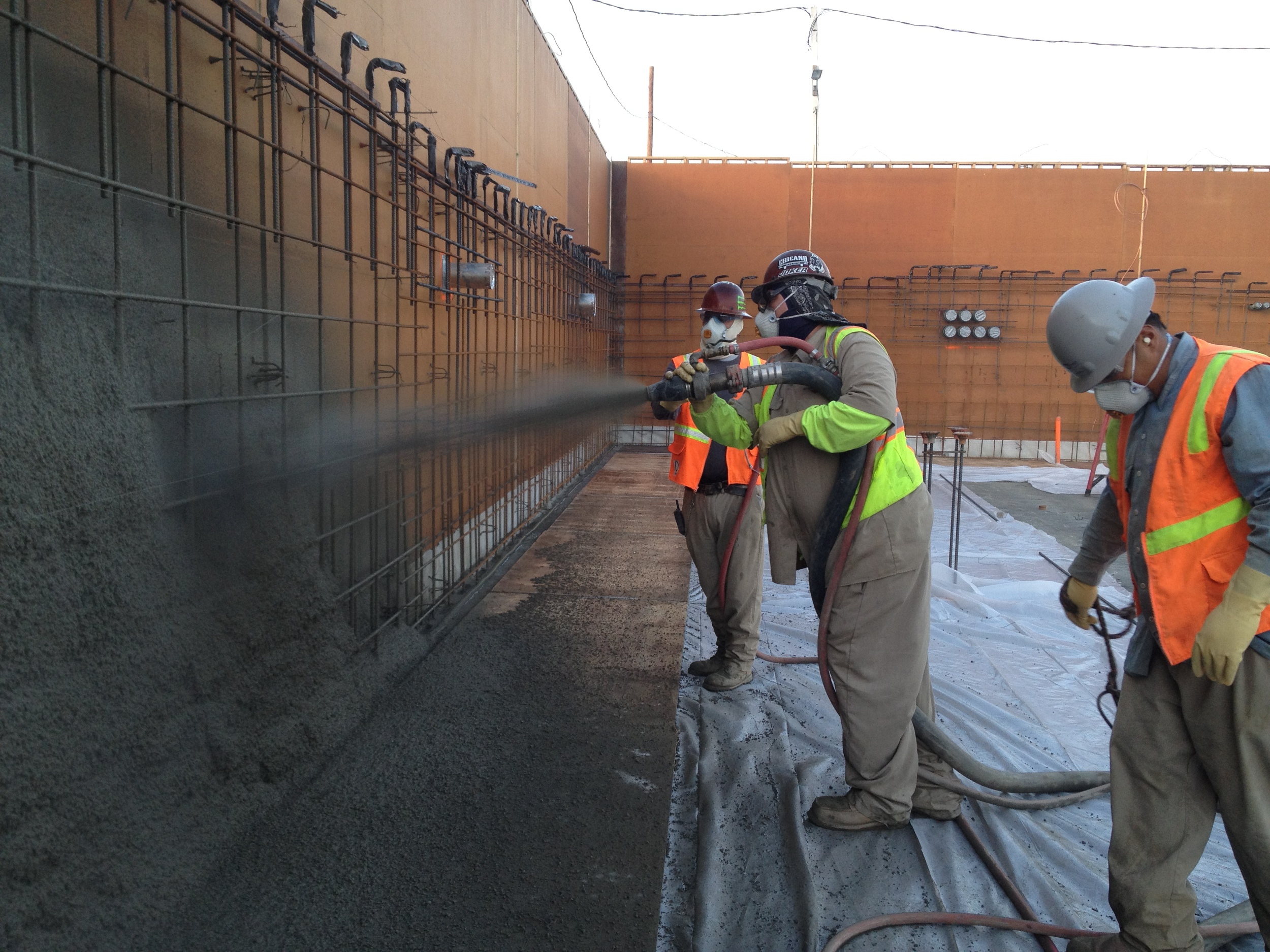 Shotcrete Against Forms