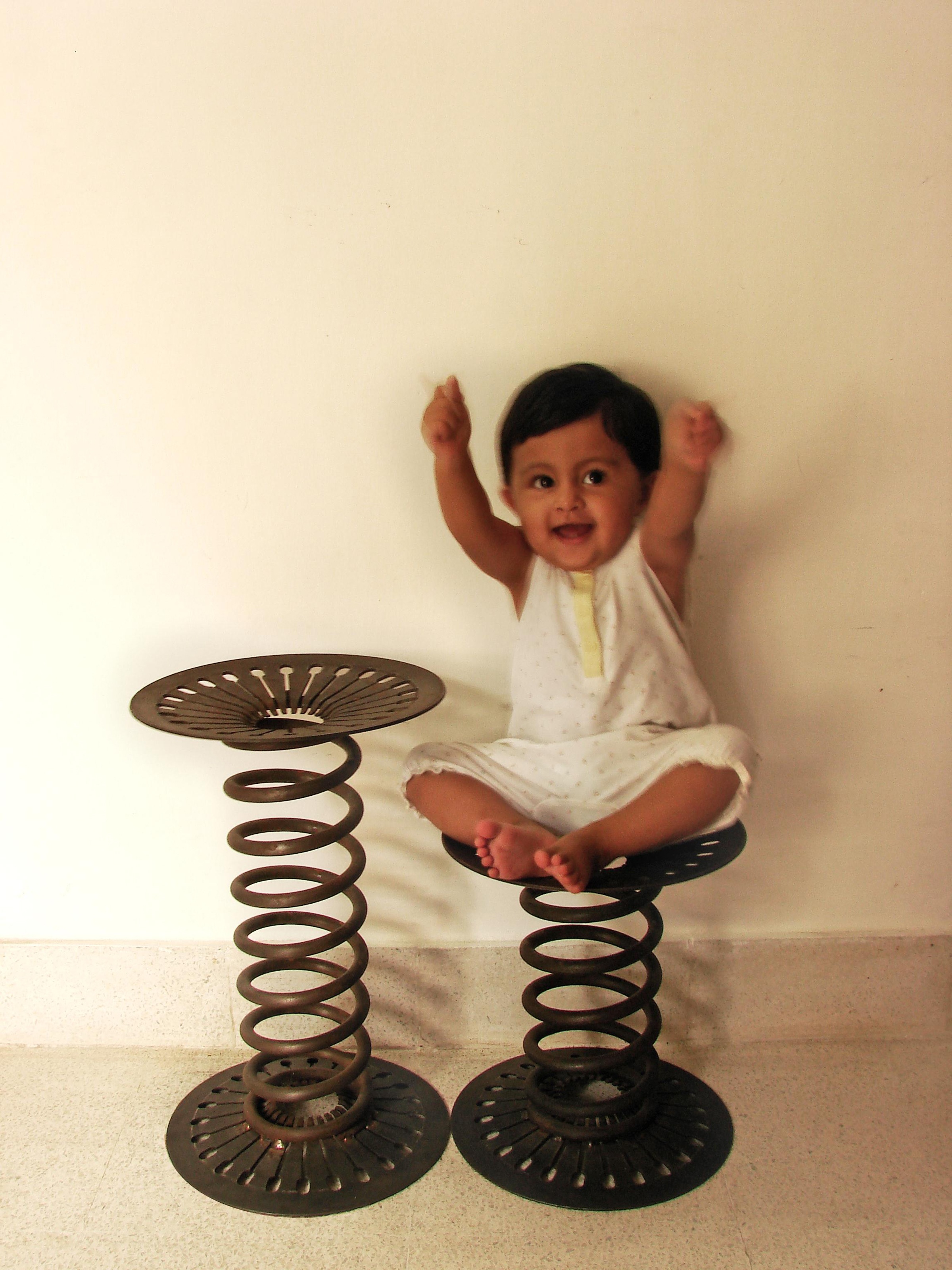 SUSPENSION & CLUTCH PLATE STOOL - Re-purposing the scrap automotive parts.JPG