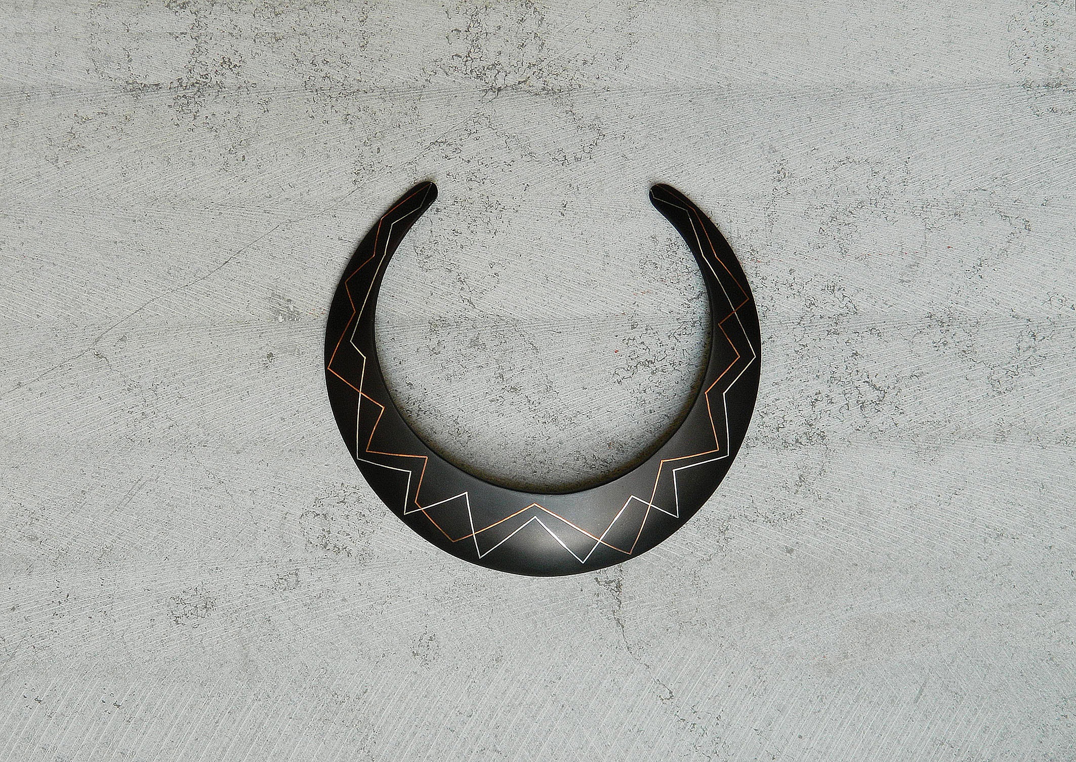   The series is called&nbsp; 'Passion' - &nbsp;It has inlay work of alternating silver and copper lines. They represent the heart beats  &nbsp;of a&nbsp;  couple  &nbsp;. The dynamism of brilliant copper and silver lines&nbsp;  and deep black oxidizi