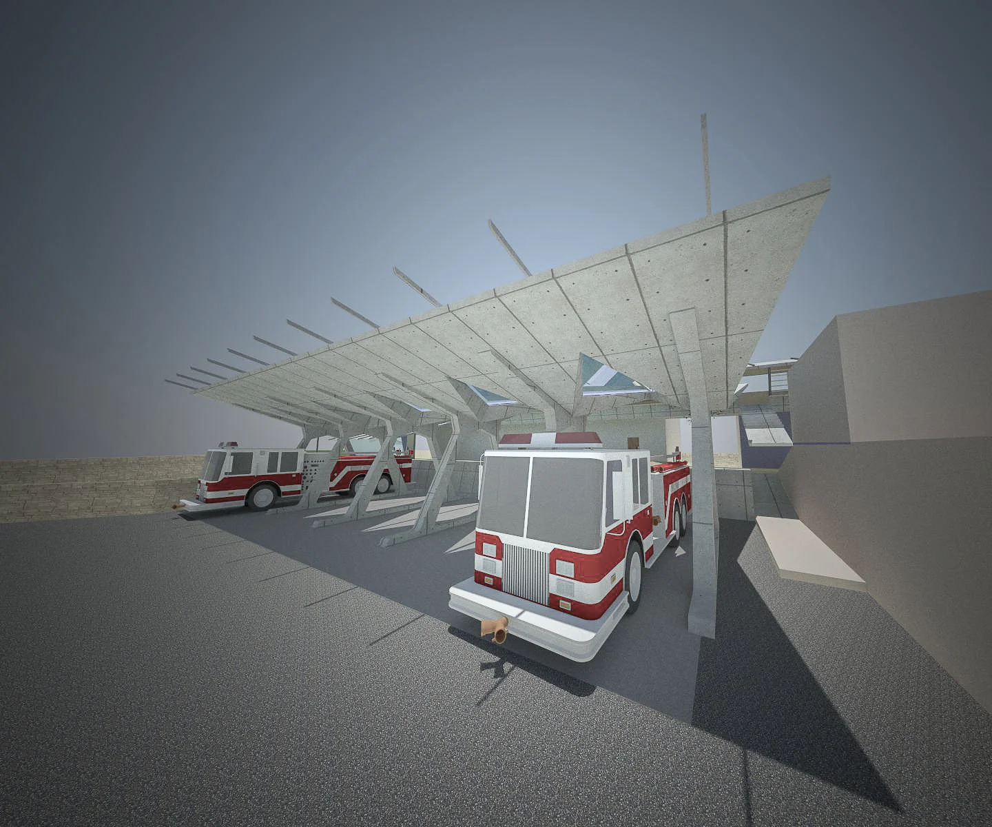 Fire Station Rendering Fire station — SAIF FAISAL design workshop